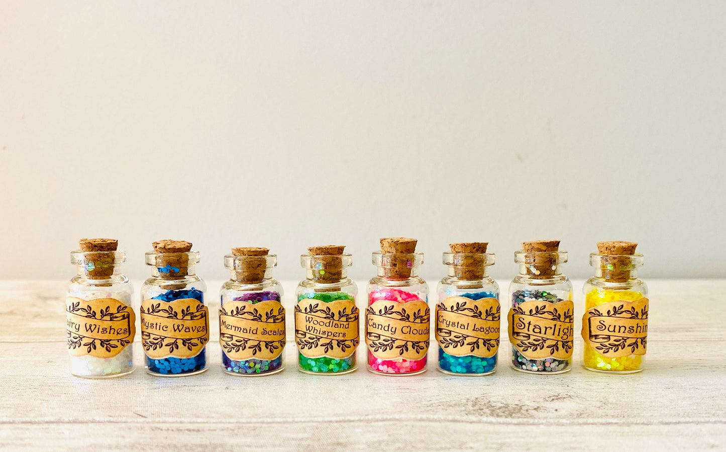FAIRY APOTHECARY - Mini Potion Bottles, Fairy Dust Ingredients- Tooth Fairy Gift, Fairy Party Bag Fillers- mini Fairy Dust Glitter Bottles