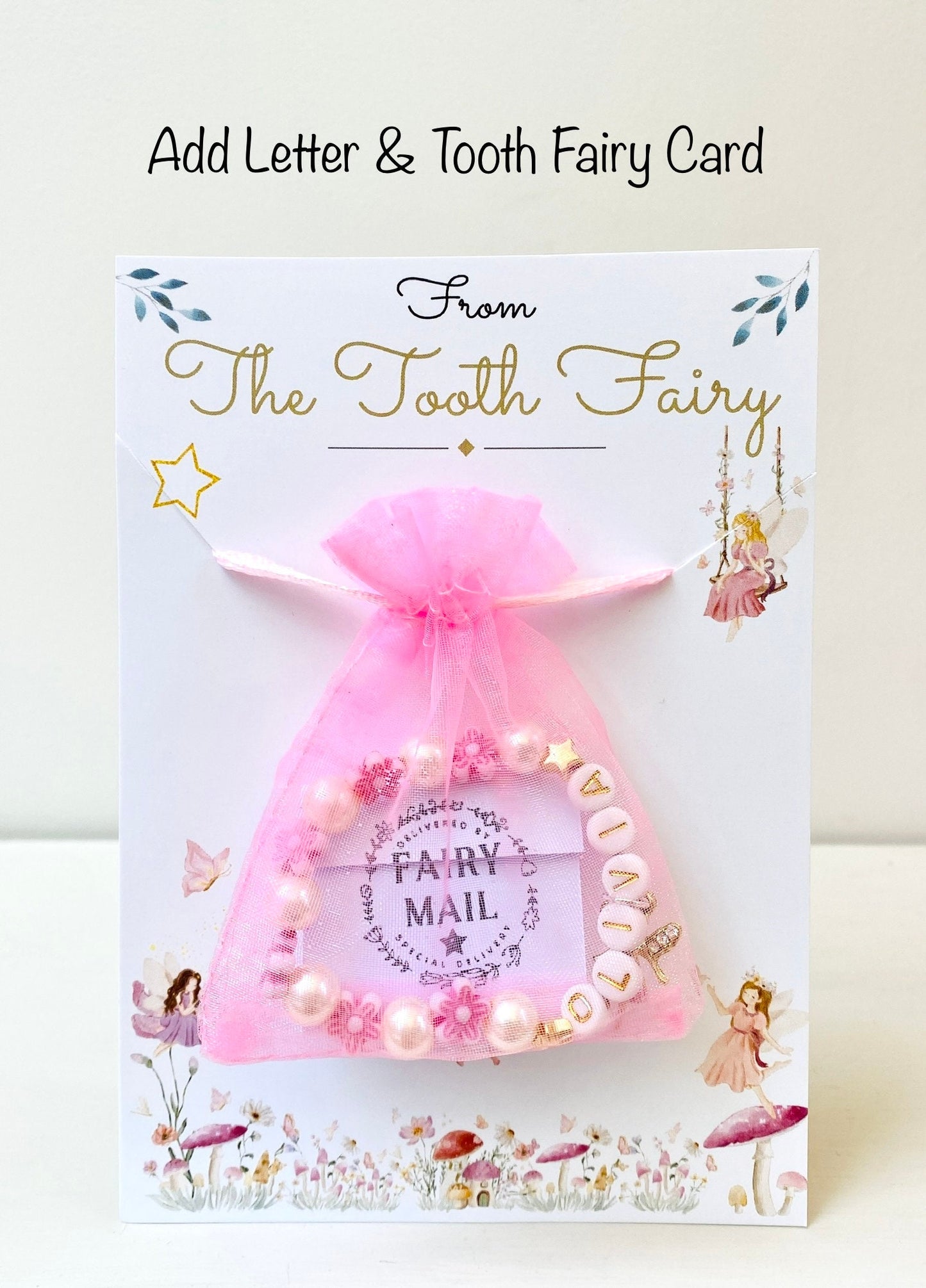 Tooth Fairy Bracelets or Dummy Fairy Gift & Letter! Party Bag Fillers, Fairy Gift Fairy for Fairy Party Bags! Tooth Fairy Letter and Gift!
