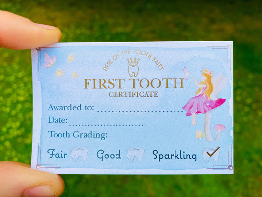 FIRST TOOTH Fairy Certificate! Lost First  Tooth Fairy Receipt! Lovely Keepsake for a child’s First Lost Tooth!