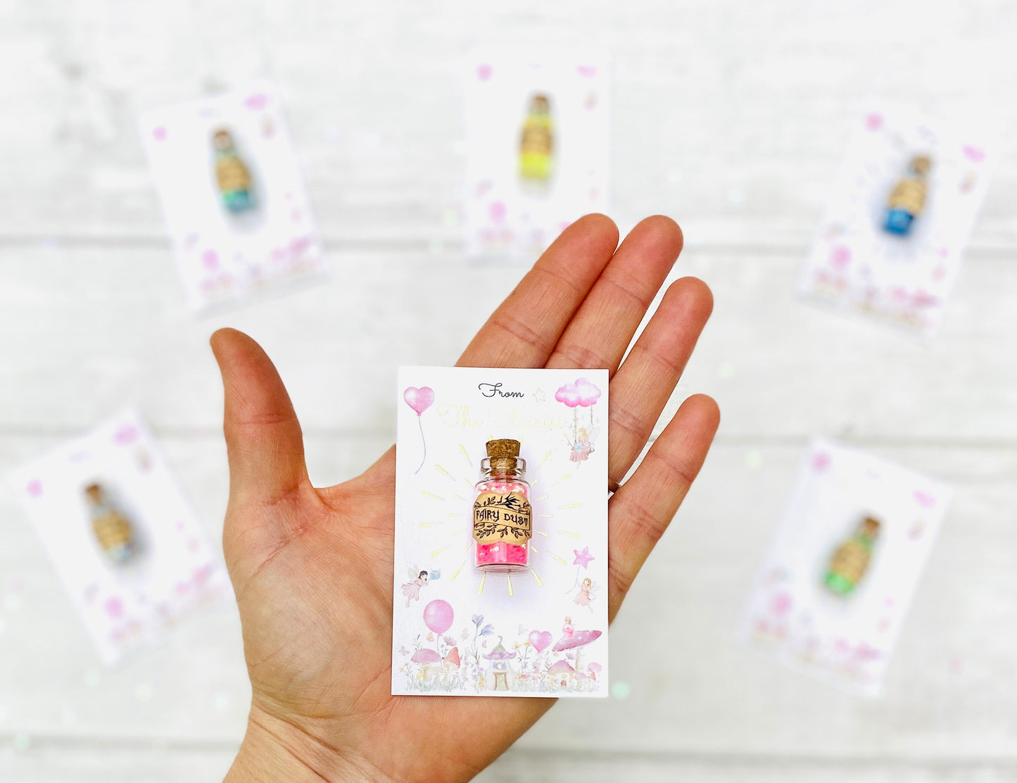 5 Fairy Party Bag Fillers- Fairy Dust Bottles perfect for a Fairy Party or Wedding Favours -mini Fairy Dust Bottles! Fairy Party Decorations