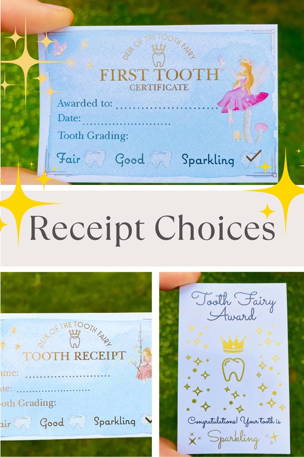 Tooth Fairy Kit with Tooth Fairy Gifts. Tooth Fairy Keepsake Letter. Tooth Fairy Set - Tooth Fairy Gold Coin, Fairy Dust- First Tooth Fairy
