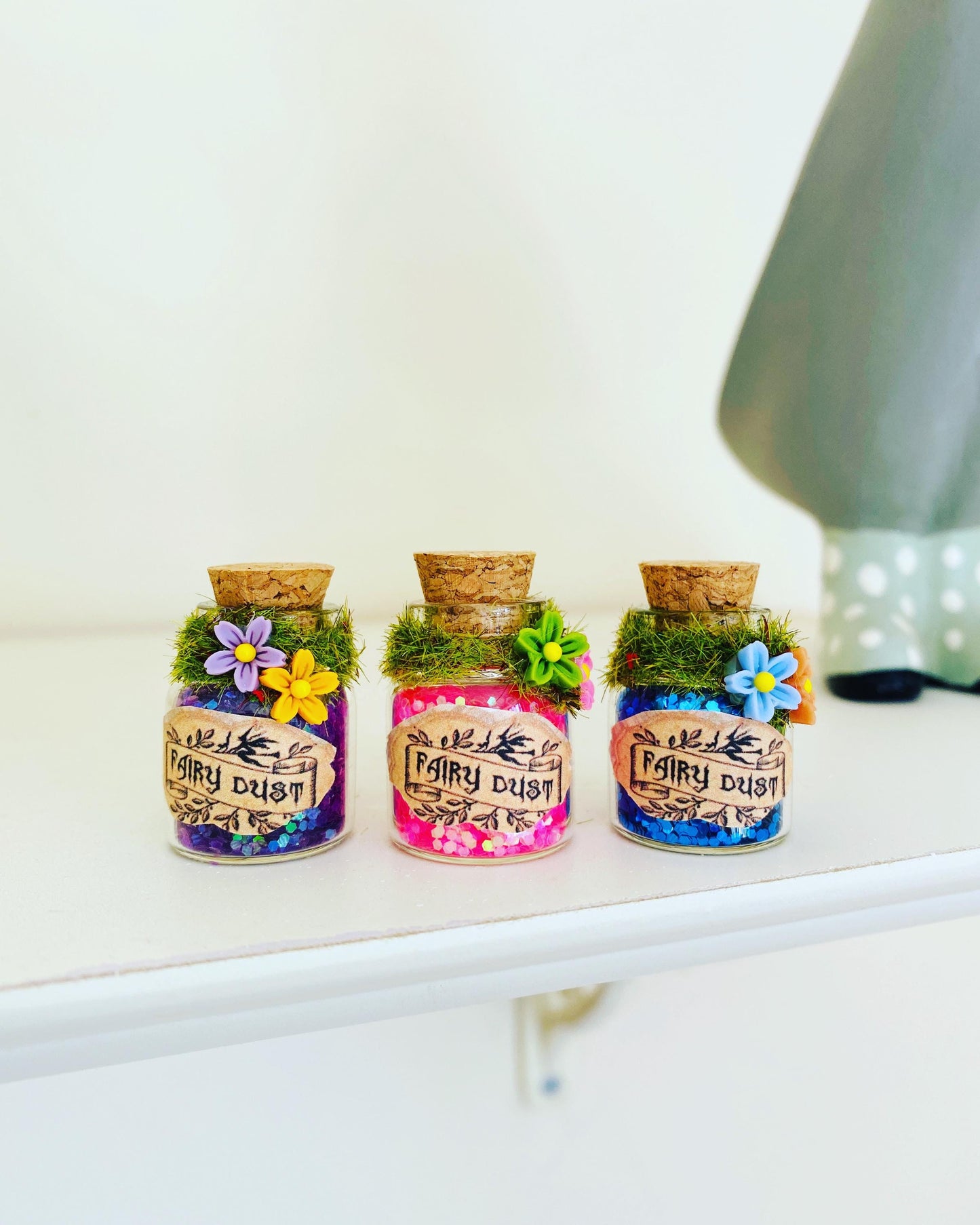 Fairy Dust Bottles - Garden Fairies Fairy Dust- perfect gift from the Tooth Fairy or Fairy Party Bag Fillers -mini Fairy Dust Glitter Bottle