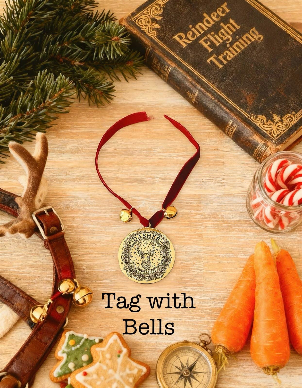 Lost REINDEER TAG- one of Santa’s Reindeer lost their tag whilst they were visiting! Fantastic Christmas Eve Box filler or Stocking Filler.