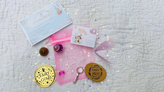 Tooth Fairy Kit- Tooth Fairy Letter, Fairy Dust and Tooth Fairy Gold Coin-  First Tooth or Other Tooth. Tooth Fairy Gifts & Tooth Collection