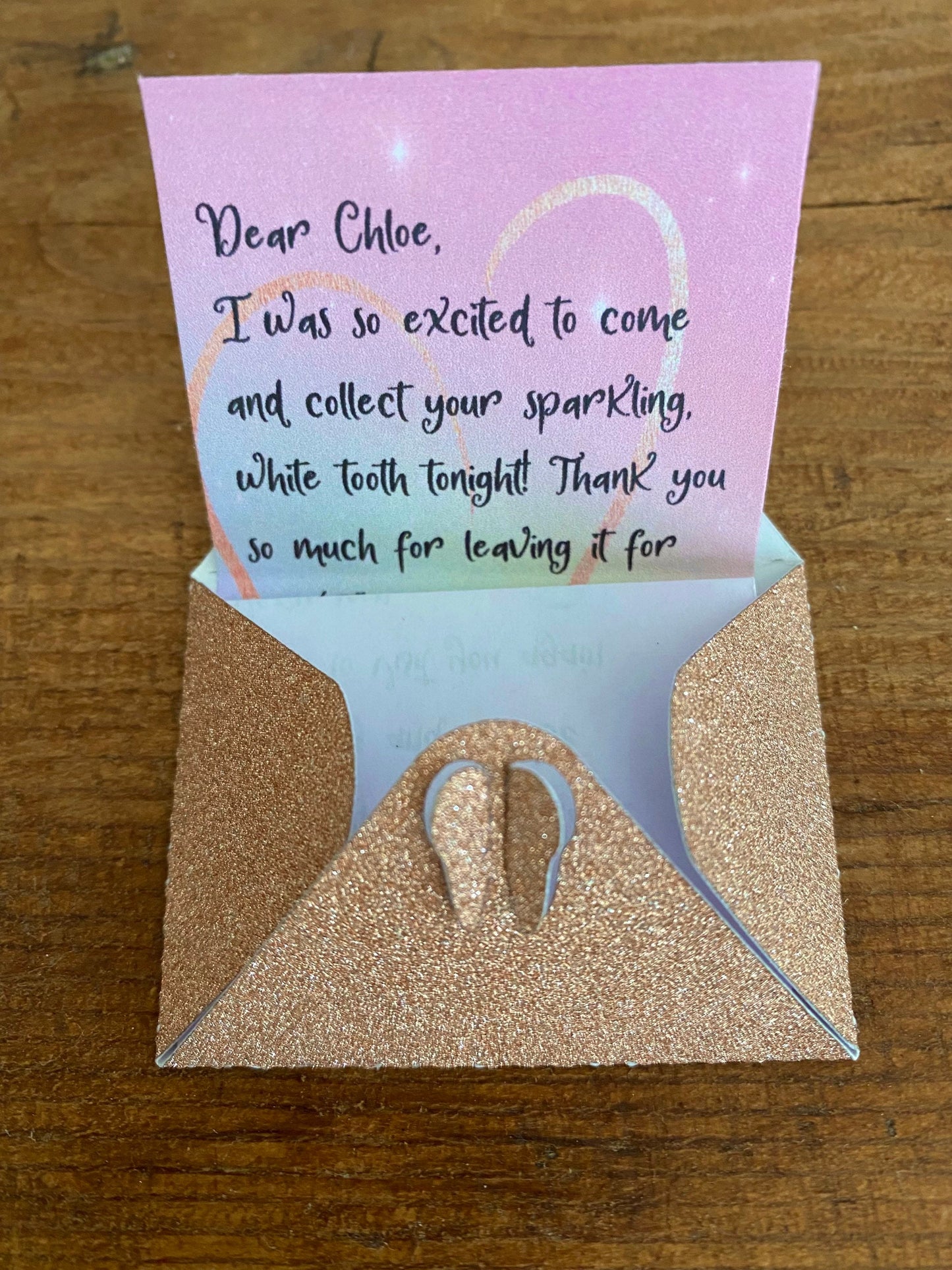 Tooth Fairy Letter & Gift Set, Personalised Fairy Letter, bag with gifts: wand, fairy dust, fairy wings and more