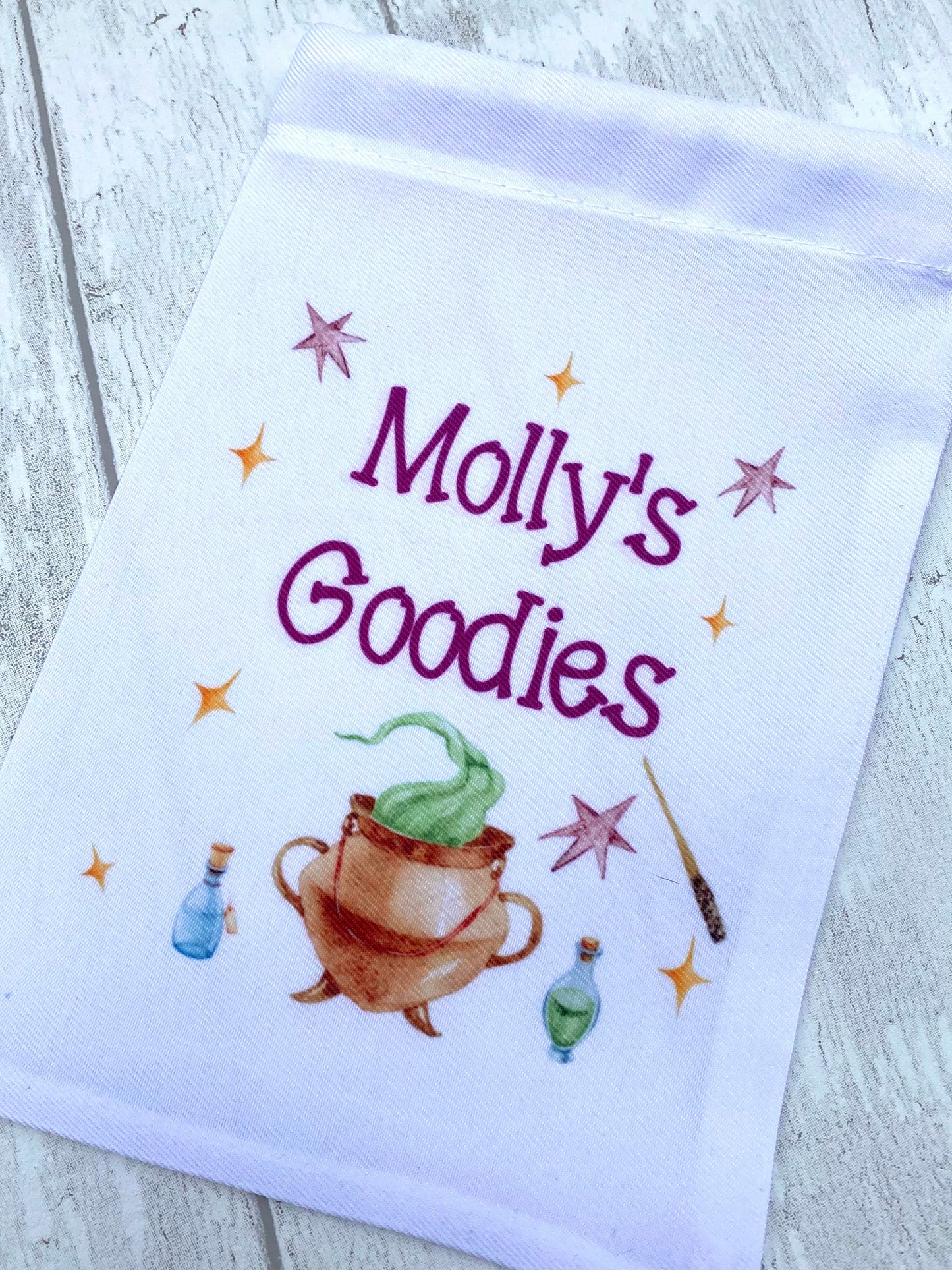 Halloween Witches & Wizards Kids Apron plus Cauldron Cookie Jar Mix! Children’s Magic Halloween Gift! Great Child Baking Set Apron Gift!