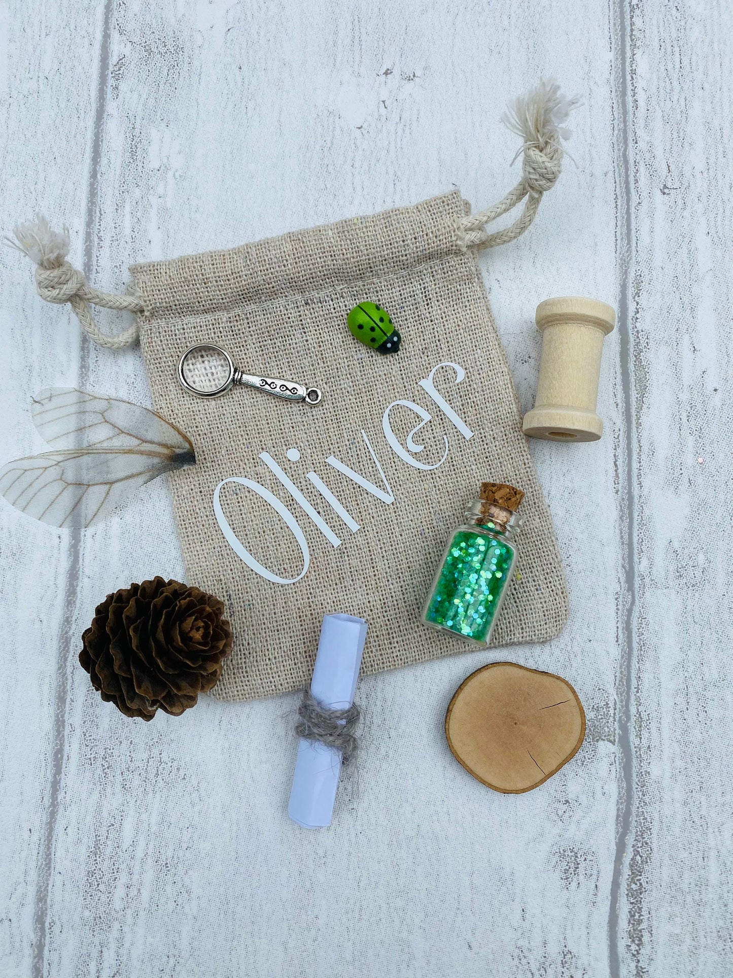 FIRST TOOTH- Tooth Fairy Kit- Girl’s & Boys Personalised Fairy Letter, bag with gifts, wand, fairy dust, fairy wings and more