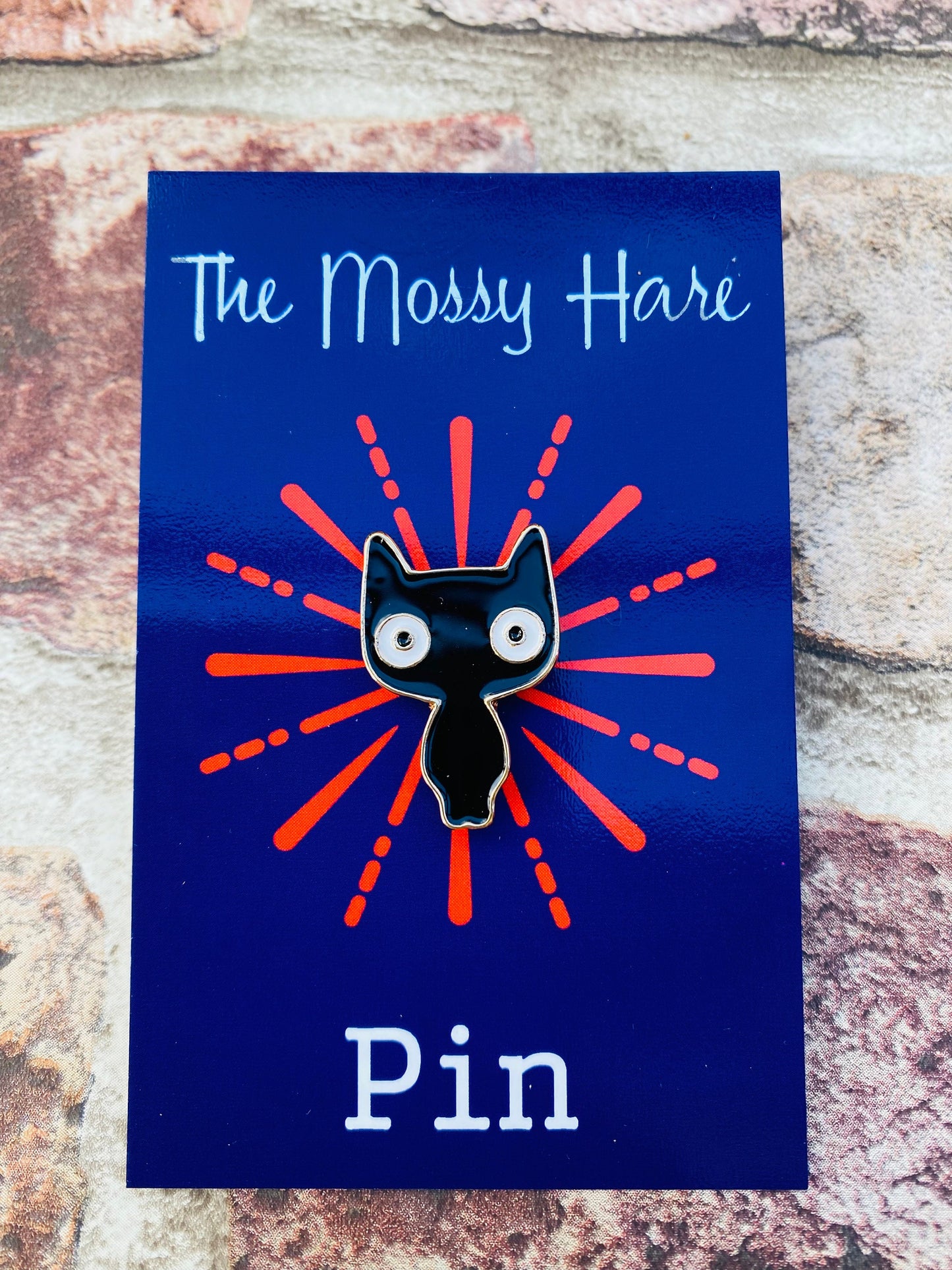 Cute Black Cat Enamel Pin! Cat Badge Lapel- Great Christmas Gift