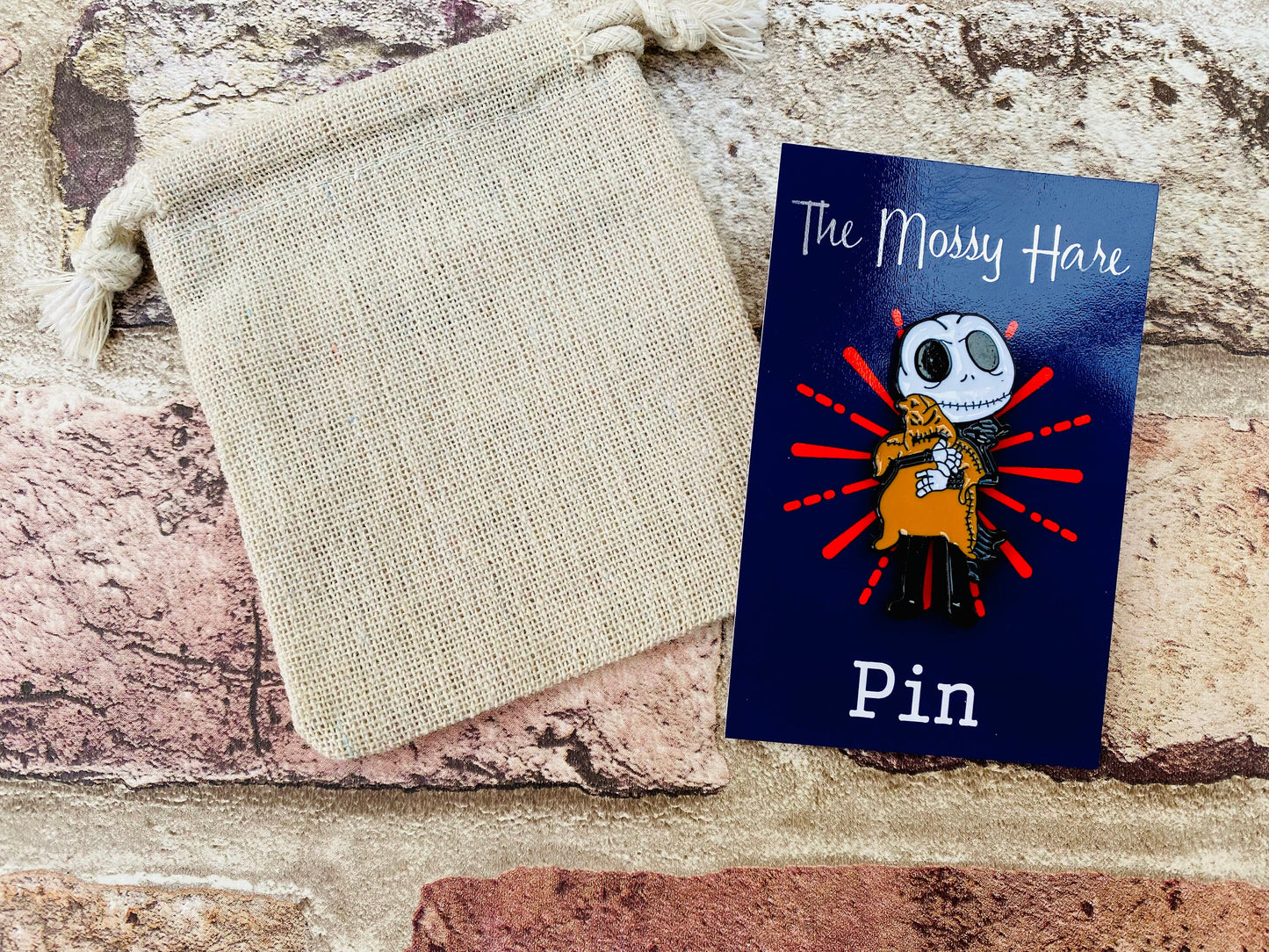 The Nightmare Before Christmas Enamel Pin/ Jack Skullington Festive Christmas badge lapel Oogie Boogie