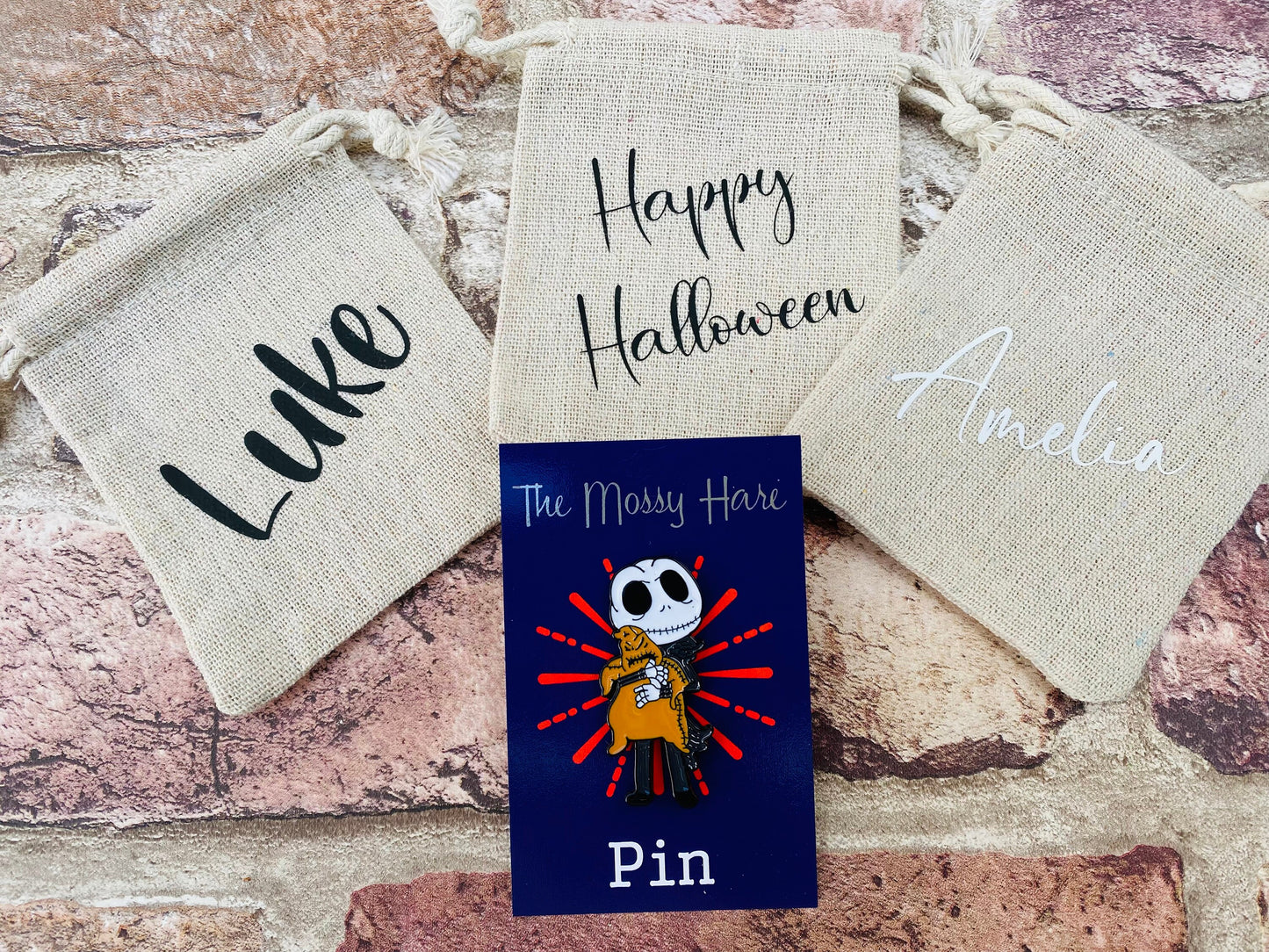 The Nightmare Before Christmas Enamel Pin/ Jack Skullington Festive Christmas badge lapel Oogie Boogie