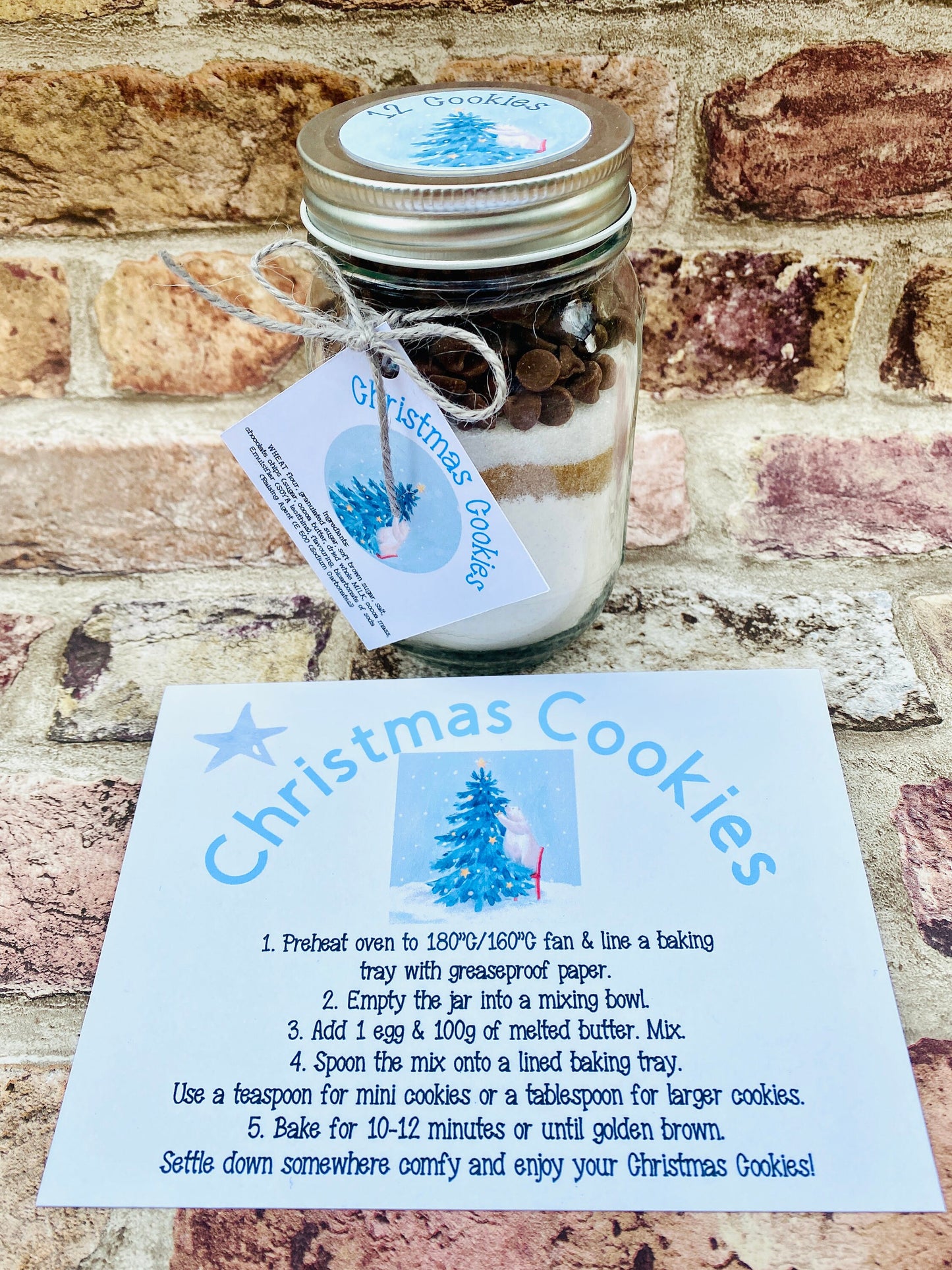Christmas Cookies Jar Mix! Cookies in a Jar Gift- baking gift! Adult Baking set! Christmas gift, birthday present!
