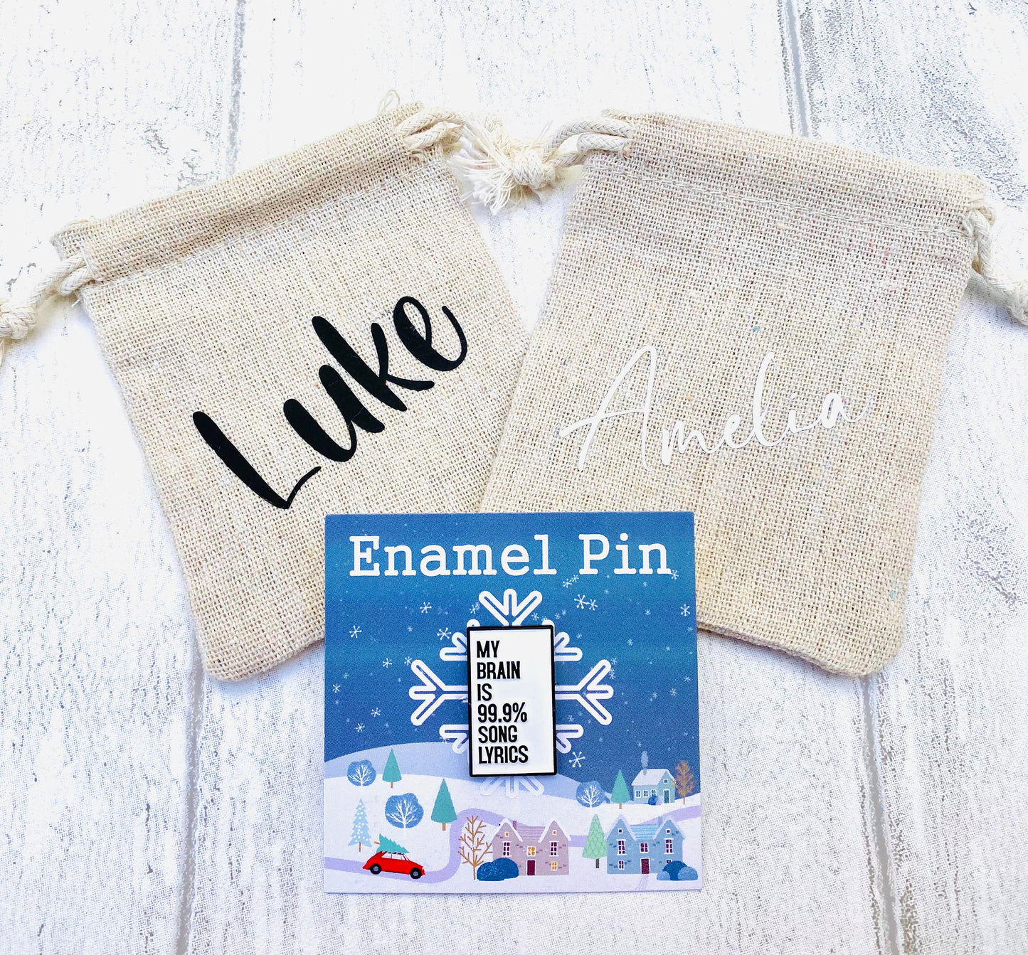 Funny Music Enamel Pin - Christmas badge lapel