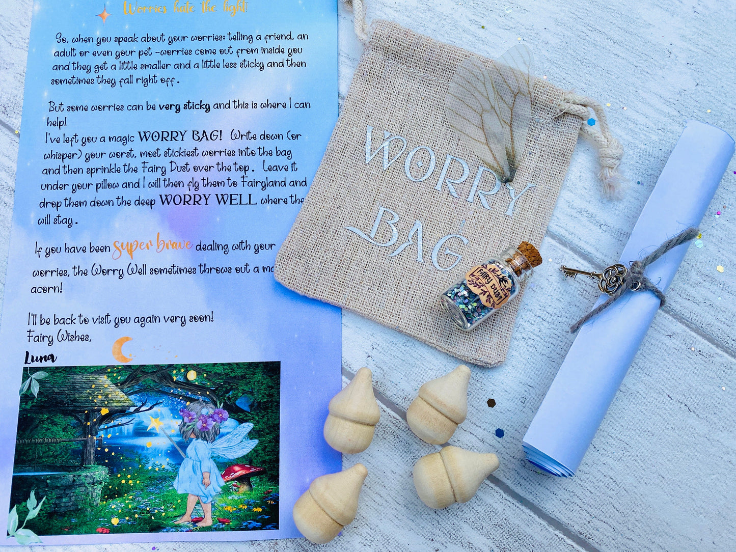 Worry Fairy- Anxiety, Stress, kids Mental Health, Encourages talking about Worries- Child Mental Health Support, Stress Buster