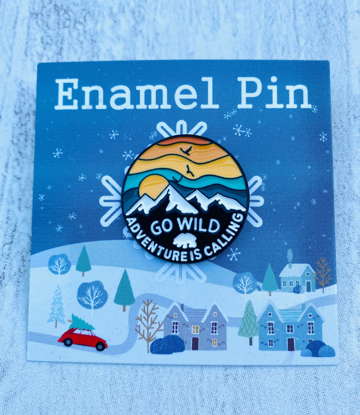 Camping Enamel Pin- The Great Outdoors Pin, Badge, Lapel- Exploration Campers Pin Badge