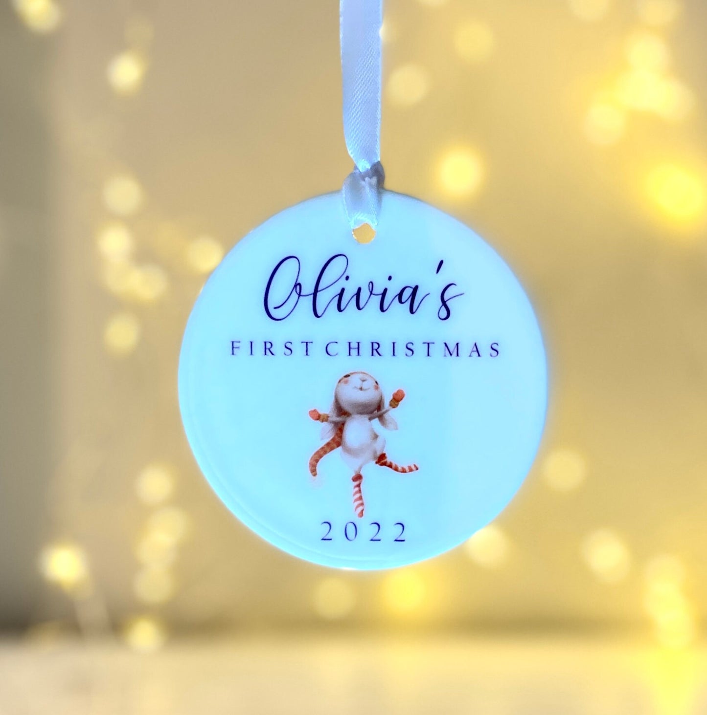 Personalised Christmas Bauble- Baby’s First Christmas! Our First Xmas as a Family- Custom Gift
