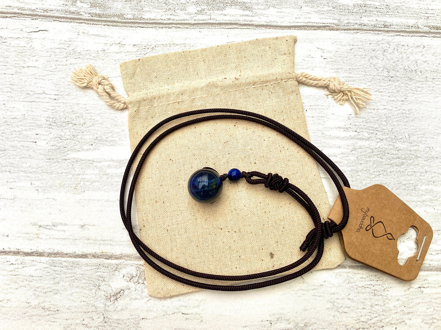 Blue Tiger’s Eye Stone Pendant. Healing Necklace. Beautiful Tiger Stones. Lucky Amulet