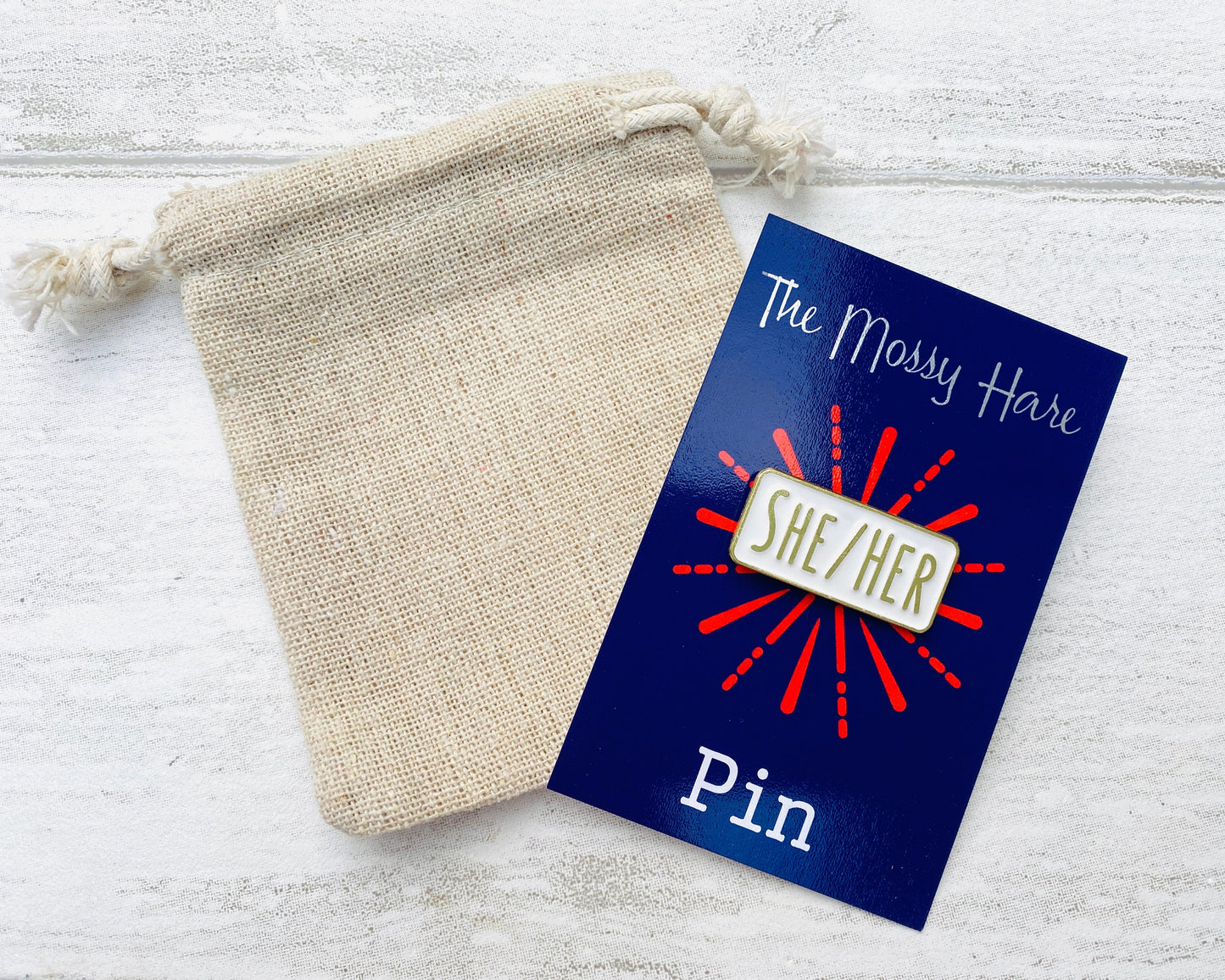 She/ Her pronoun Enamel Pin- badge Lapel