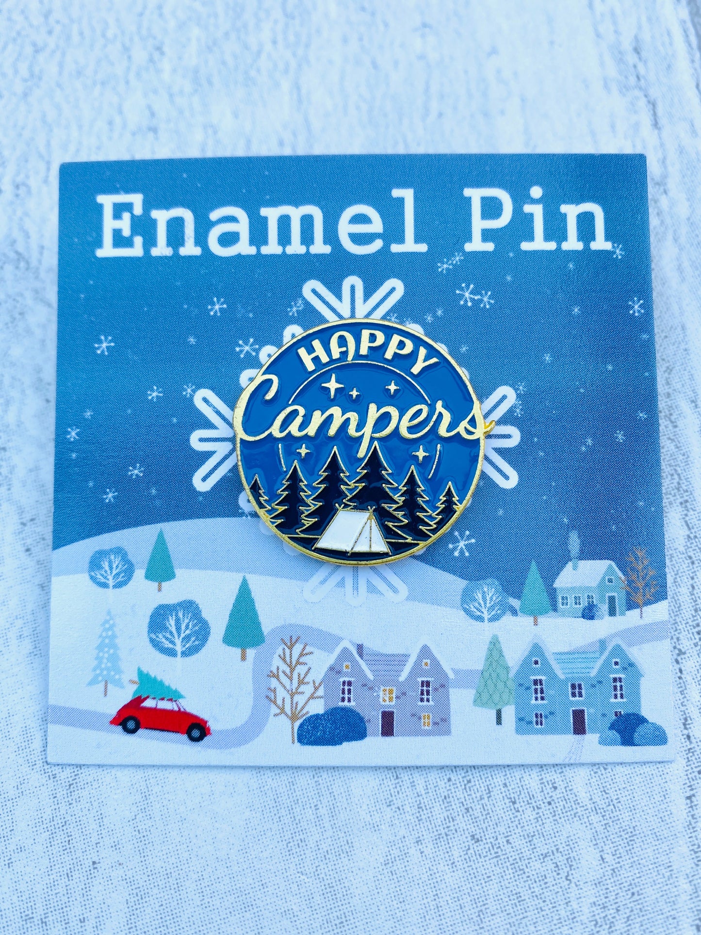 Camping Enamel Pin- The Great Outdoors Pin, Badge, Lapel- Exploration Campers Pin Badge