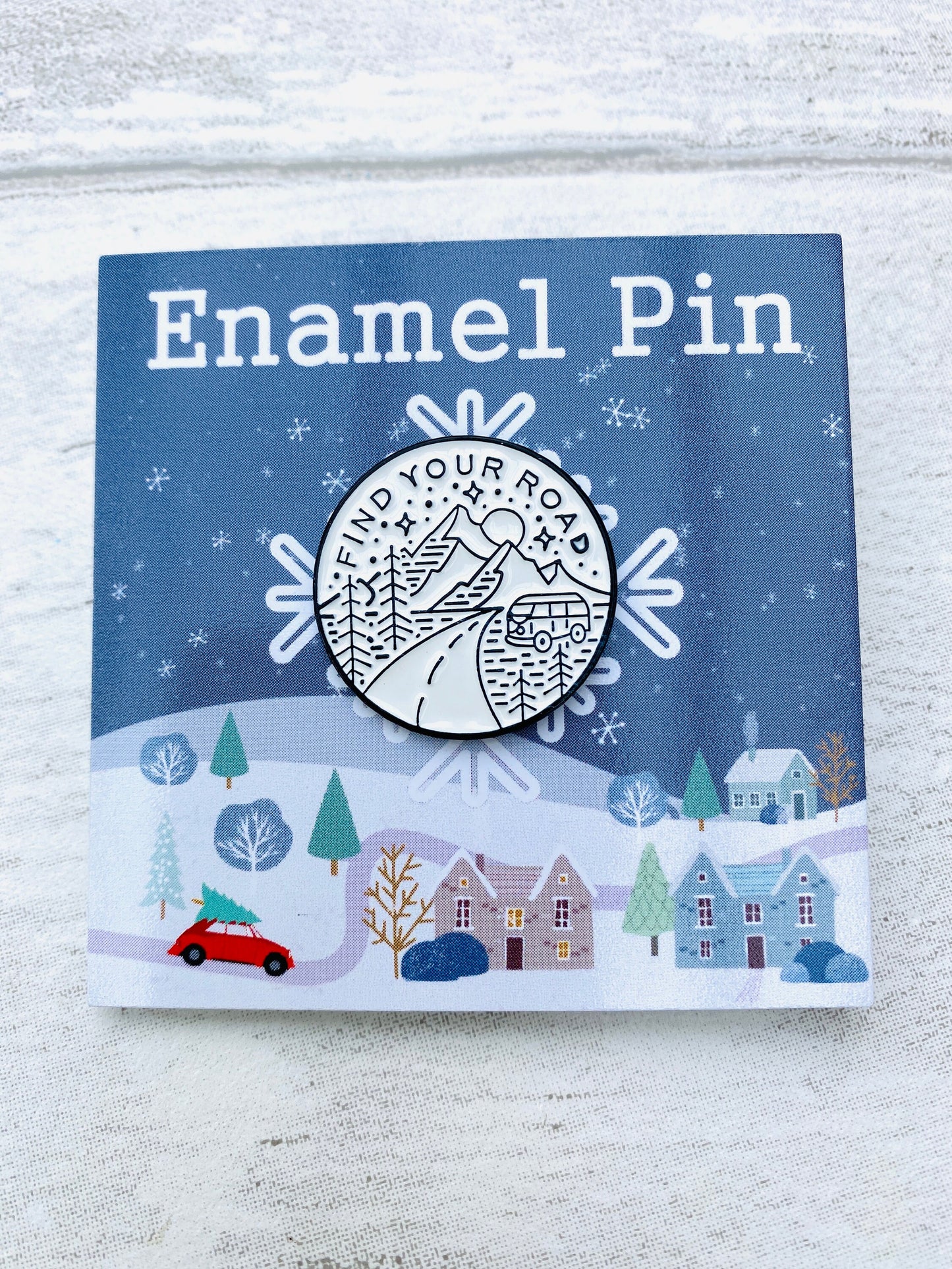 Camper can enamel pin- Camping Badge- Find Yourself Lapel