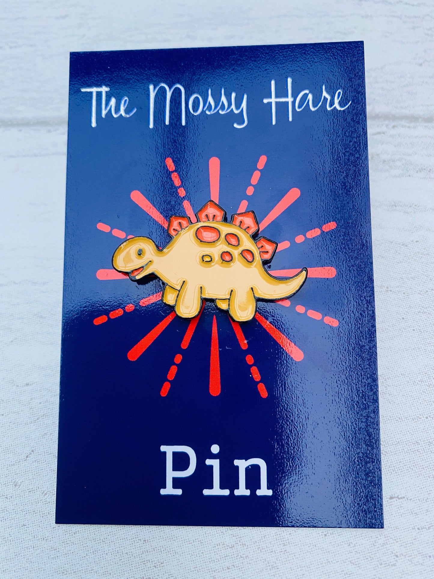 Cute Dinosaur Enamel Pin! Sweet Dino Badge Lapel