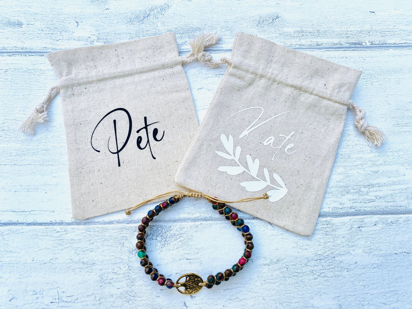 Tree of Life Natural Beaded Bracelet- Unisex Healing Bracelet- Positive Energy (Boho)