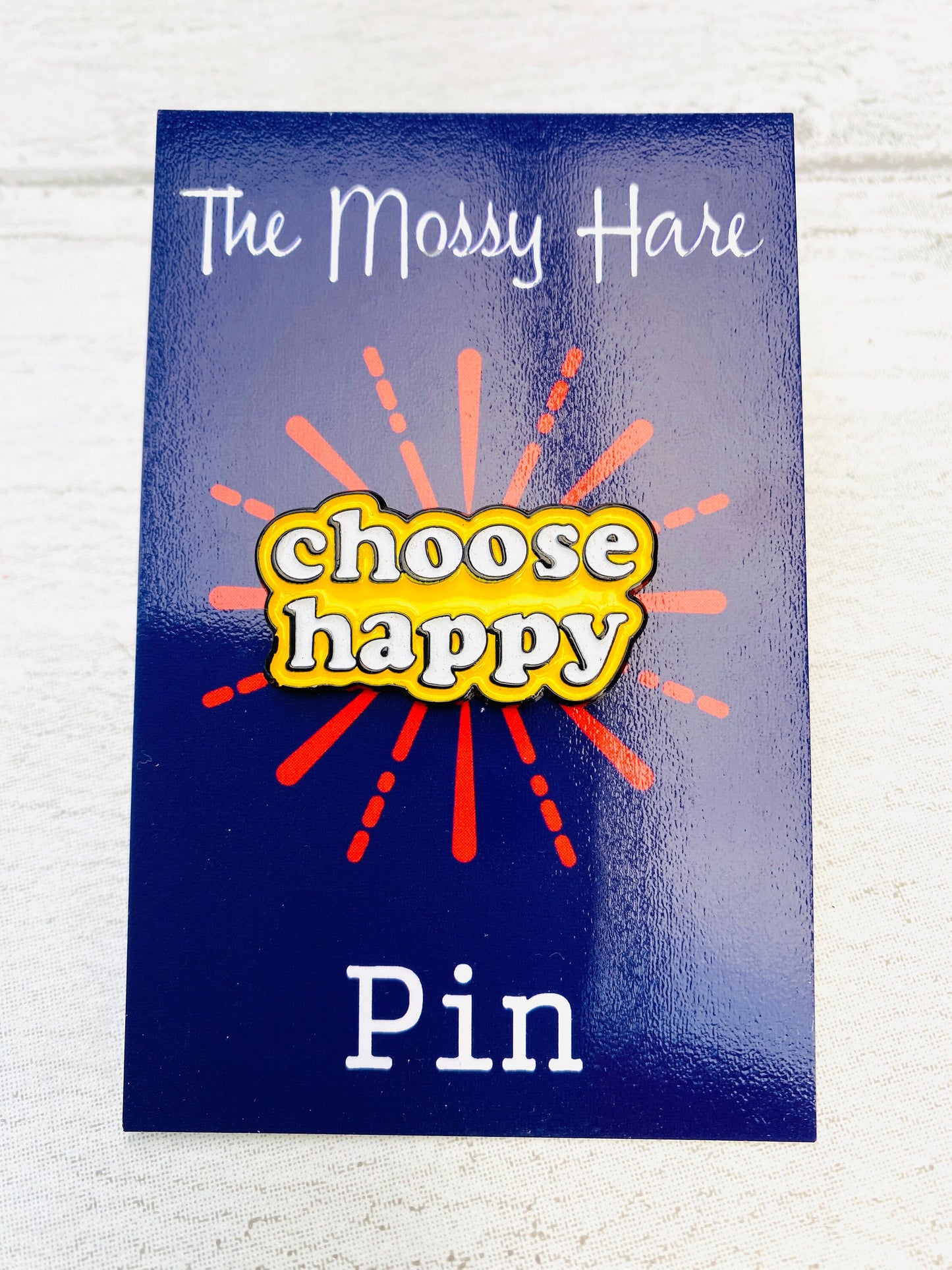 Choose Happy Enamel Pin! Positivity badge, lapel