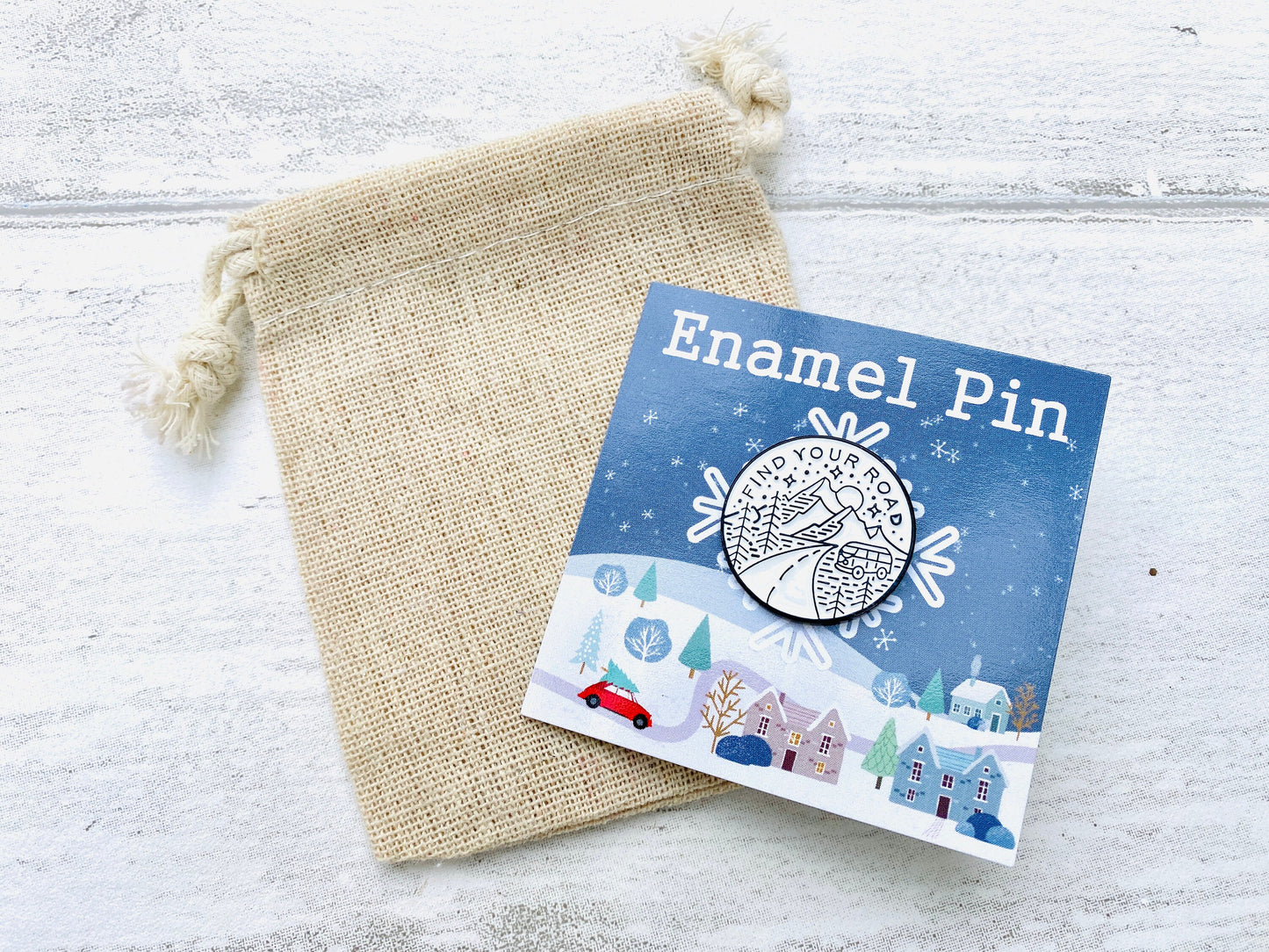 Camper can enamel pin- Camping Badge- Find Yourself Lapel