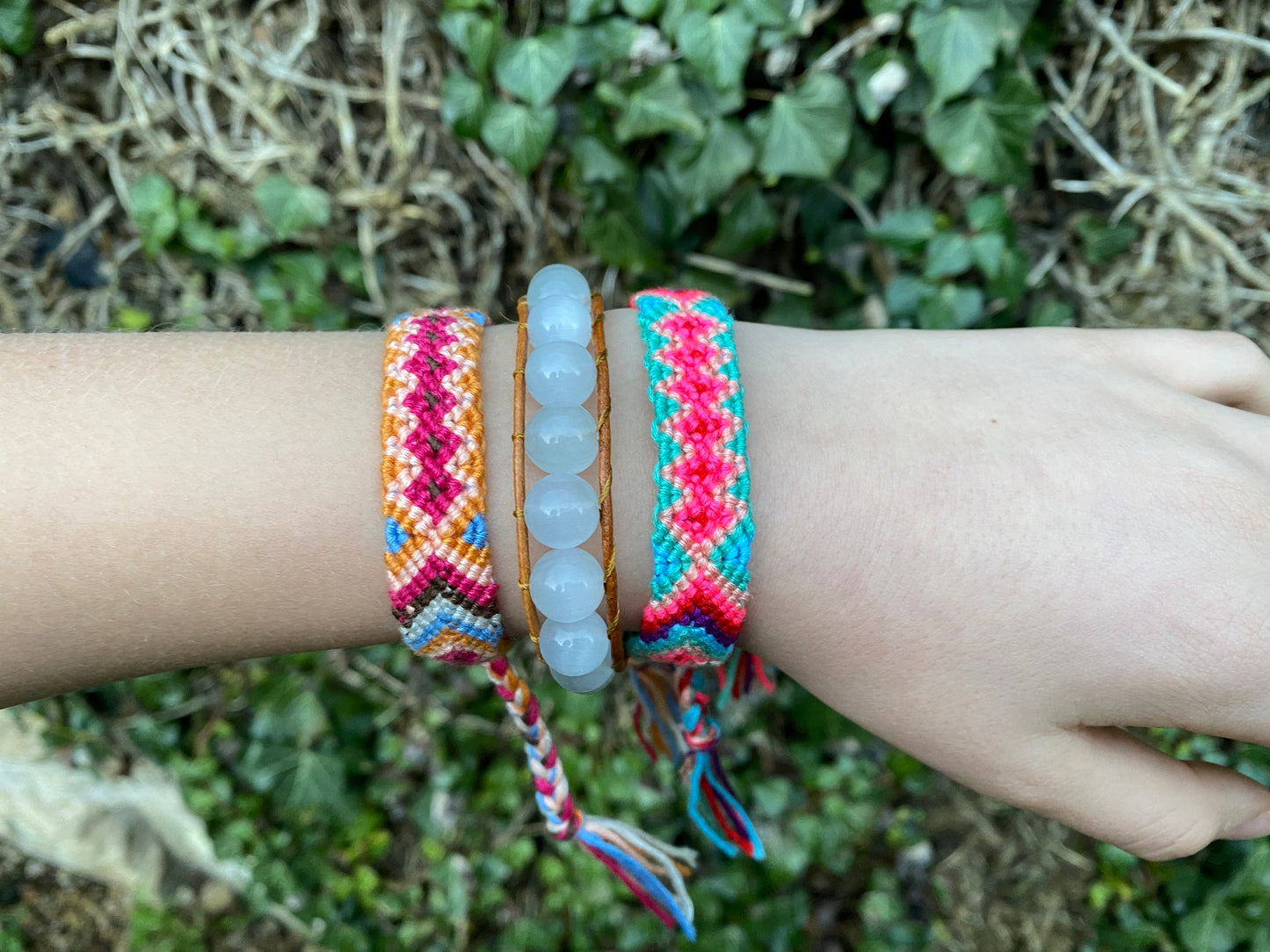 Beach Boho Bracelets- set of surfer bracelets- woven, braided bright beach bracelets perfect for holiday