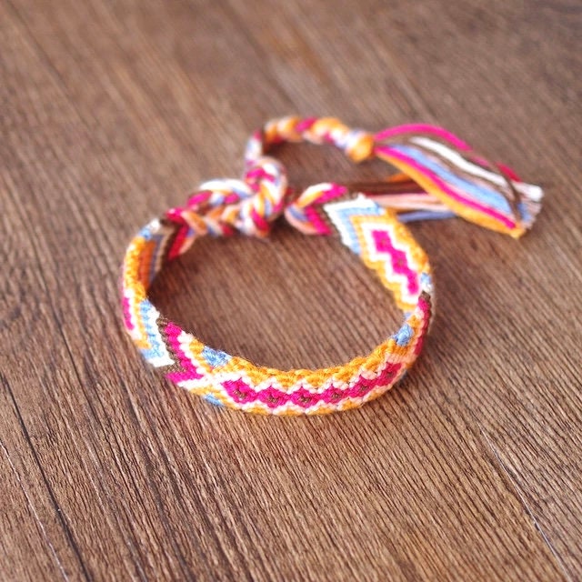 Beach Boho Bracelets- set of surfer bracelets- woven, braided bright beach bracelets perfect for holiday