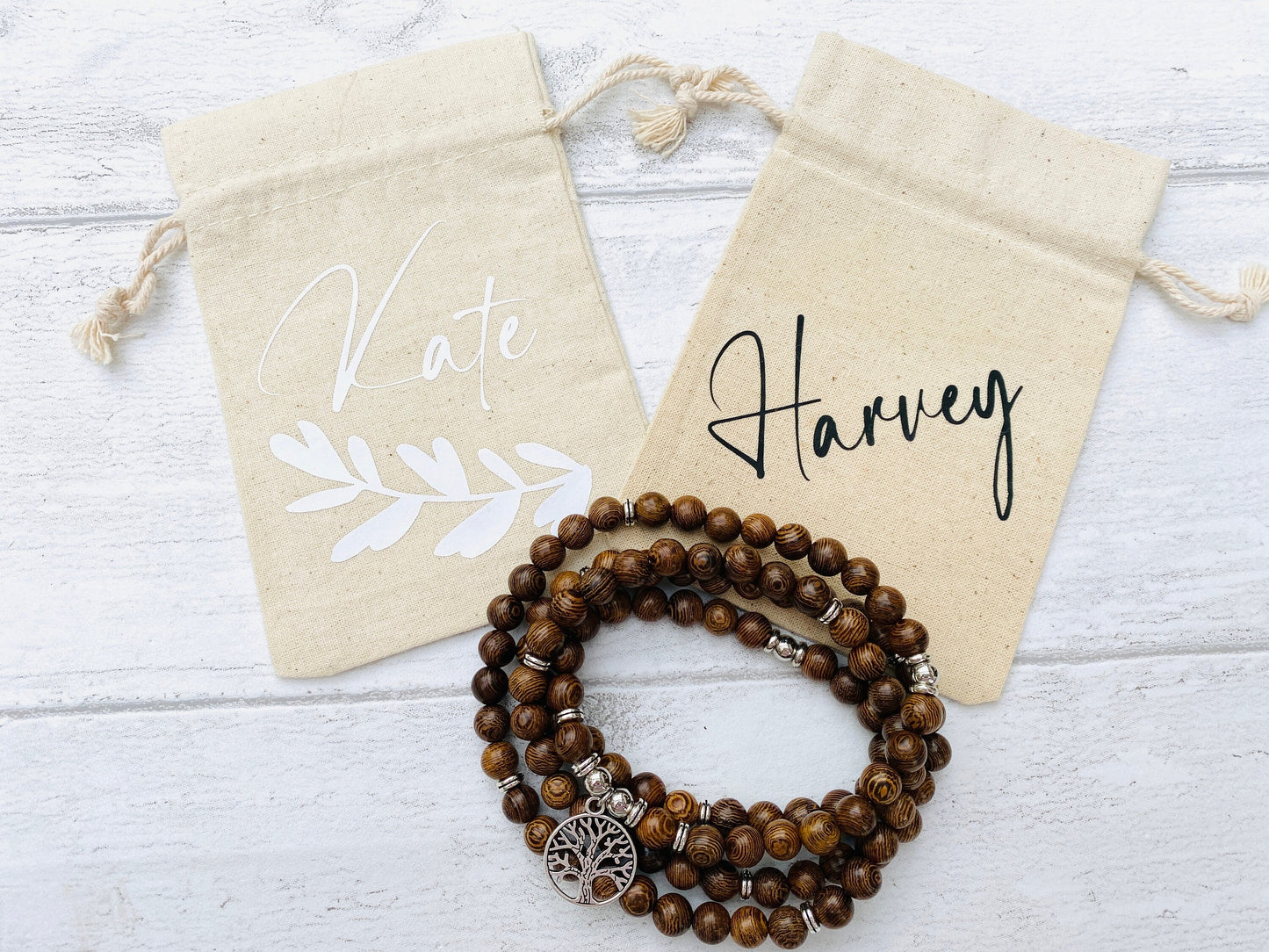 108 Mala Beads- Traditional Natural Wooden Mala Meditation Necklace. Beautiful Chakra Healing bracelet. Japa Mala. Prayer beads.