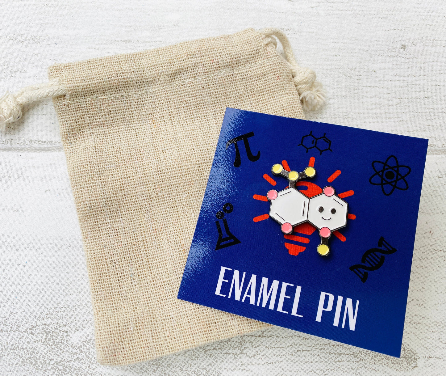 Cute Chemistry Science Enamel Pin - Science badge -scientist present- chemist gift, physicist gift- Chemistry Student Badge & stickers!