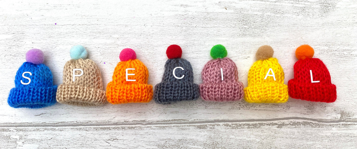 Personalised Little Fairy Hats or Mini Elf Knitted Wooly Hats