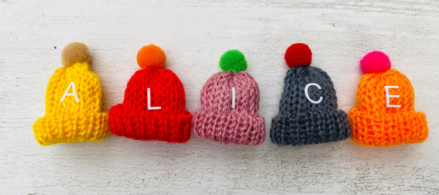 Personalised Little Fairy Hats or Mini Elf Knitted Wooly Hats