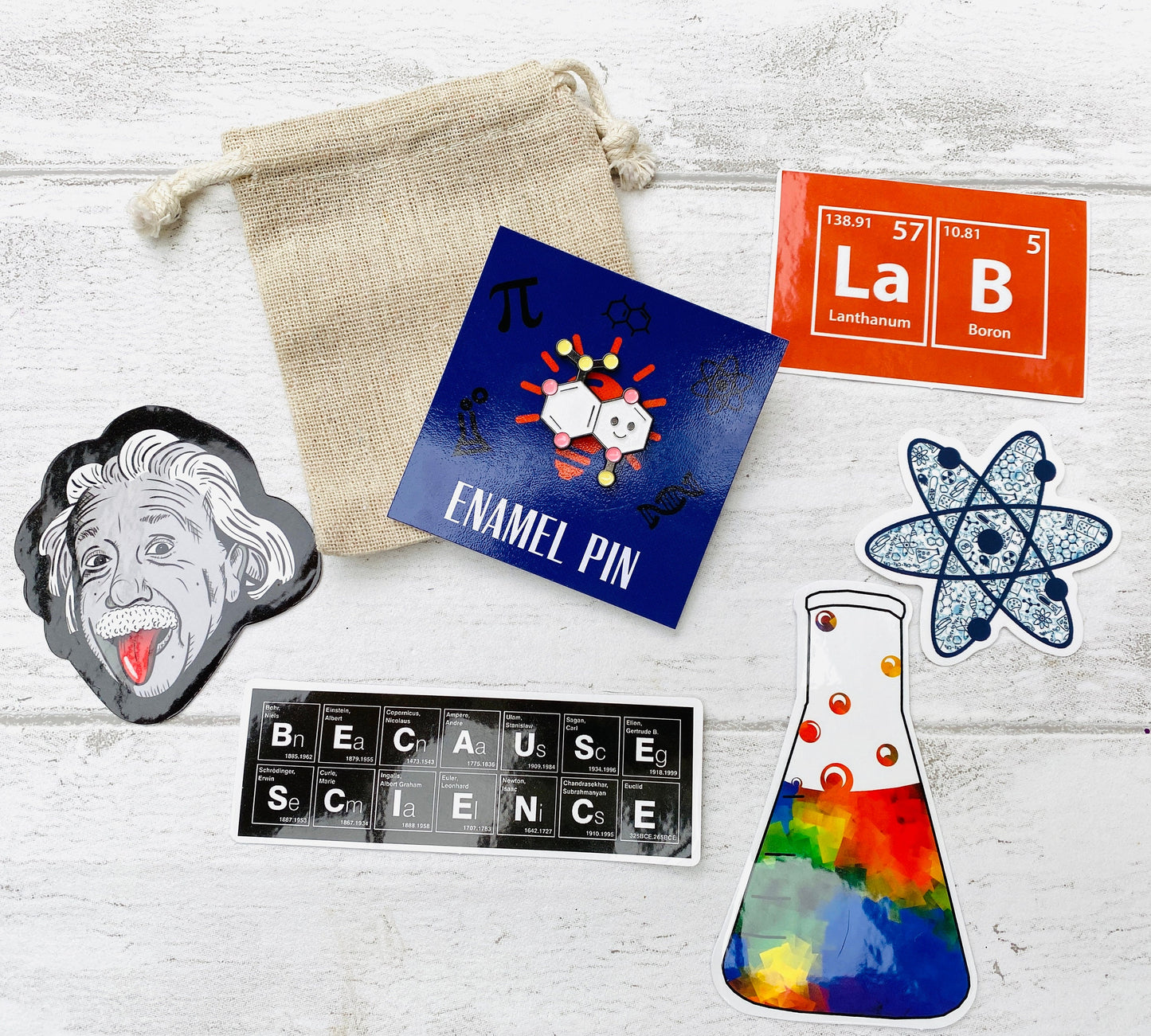 Cute Chemistry Science Enamel Pin - Science badge -scientist present- chemist gift, physicist gift- Chemistry Student Badge & stickers!