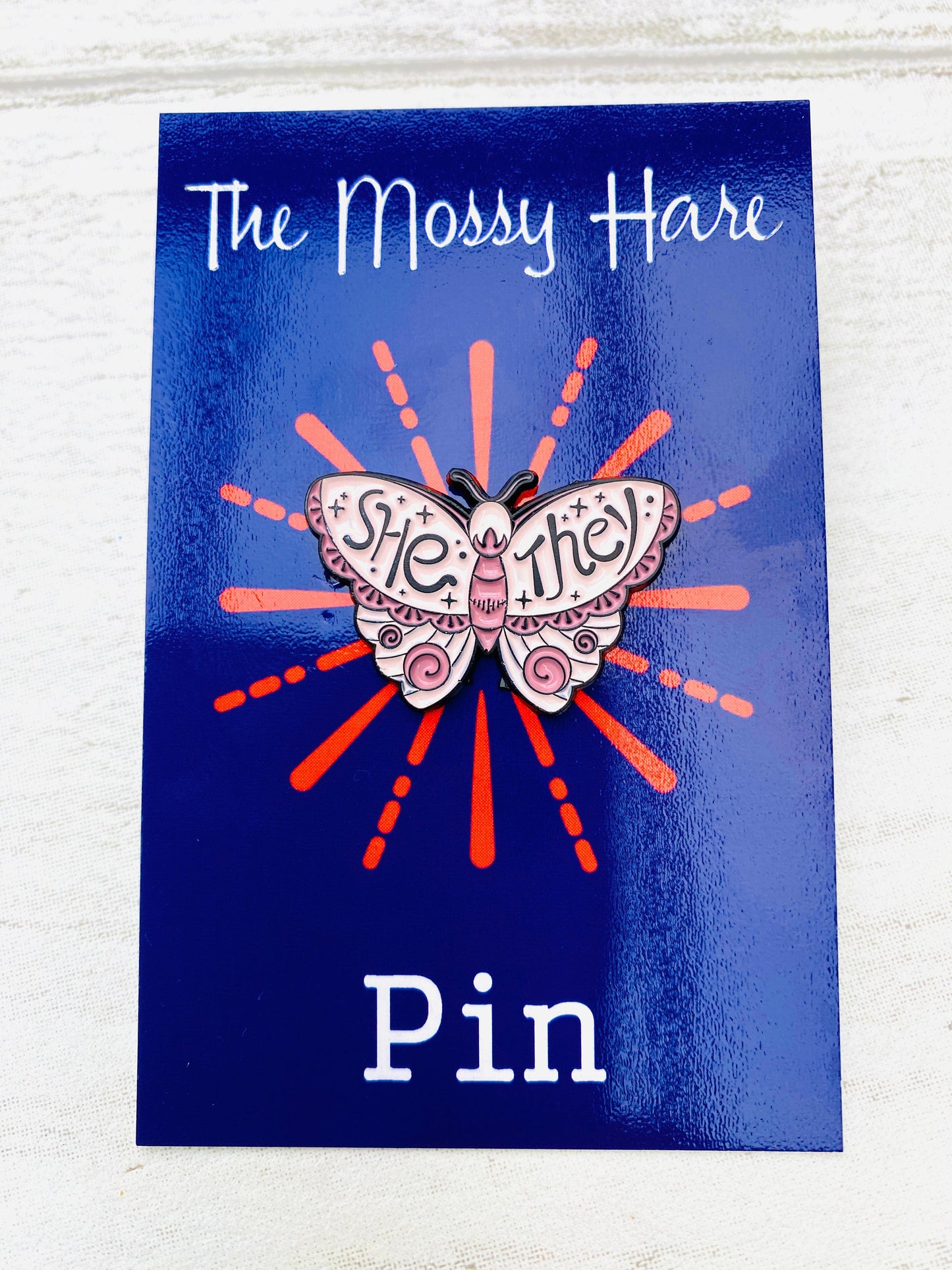 He/Him She/Her They/Them pronoun Enamel Pin- badge Lapel