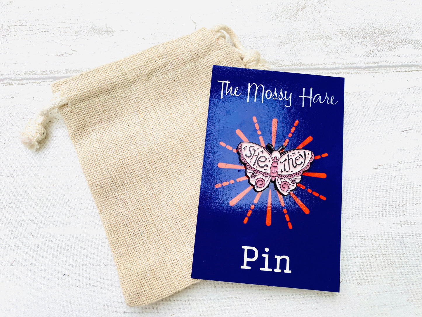 He/Him She/Her They/Them pronoun Enamel Pin- badge Lapel