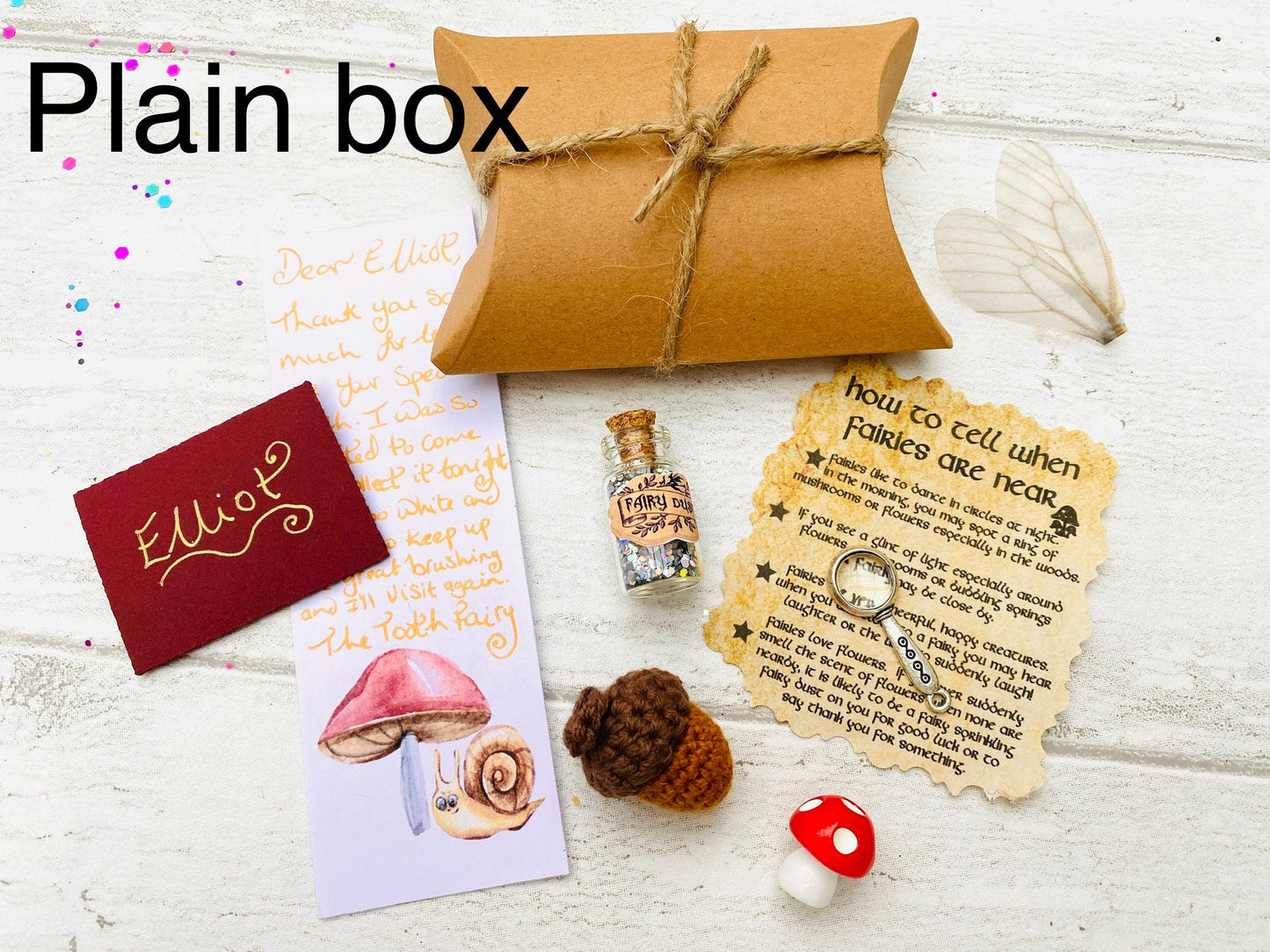Autumn Tooth Fairy Letter HANDWRITTEN Personalised Tooth Fairy Kit! Fairy Dust, Fairy Wand, Note. Custom Tooth Fairy Set