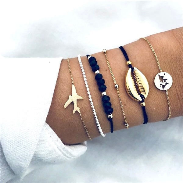 Boho Bracelets -Beaded Layered Stacking Boho Bracelets - Hippie Jewellery, Beach Bracelets, Hippy bracelets
