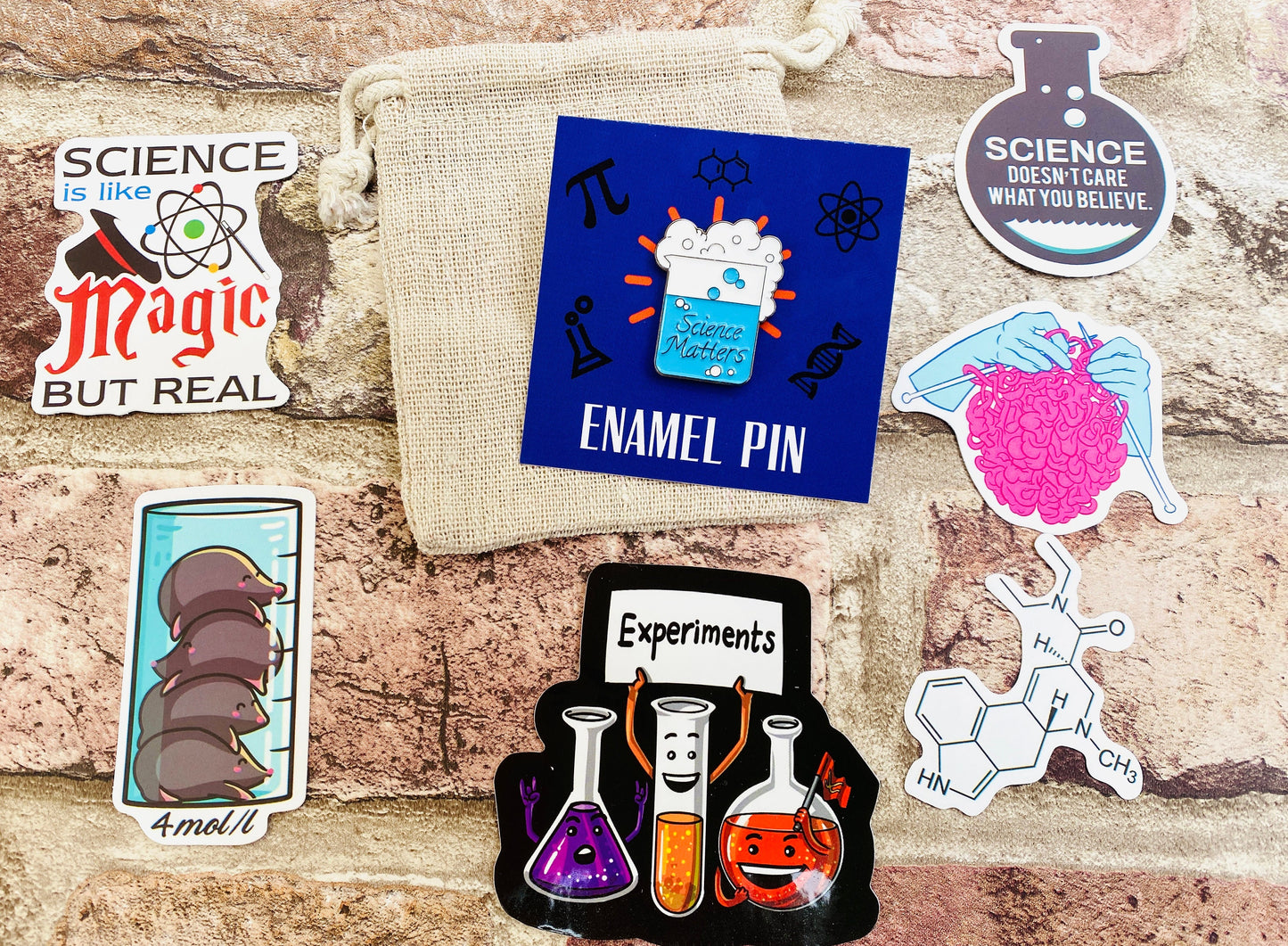Chemistry Science Enamel Pin- Chemistry Science Teacher Gift University Badge & Science stickers! Scientist- chemist- Personalised Science