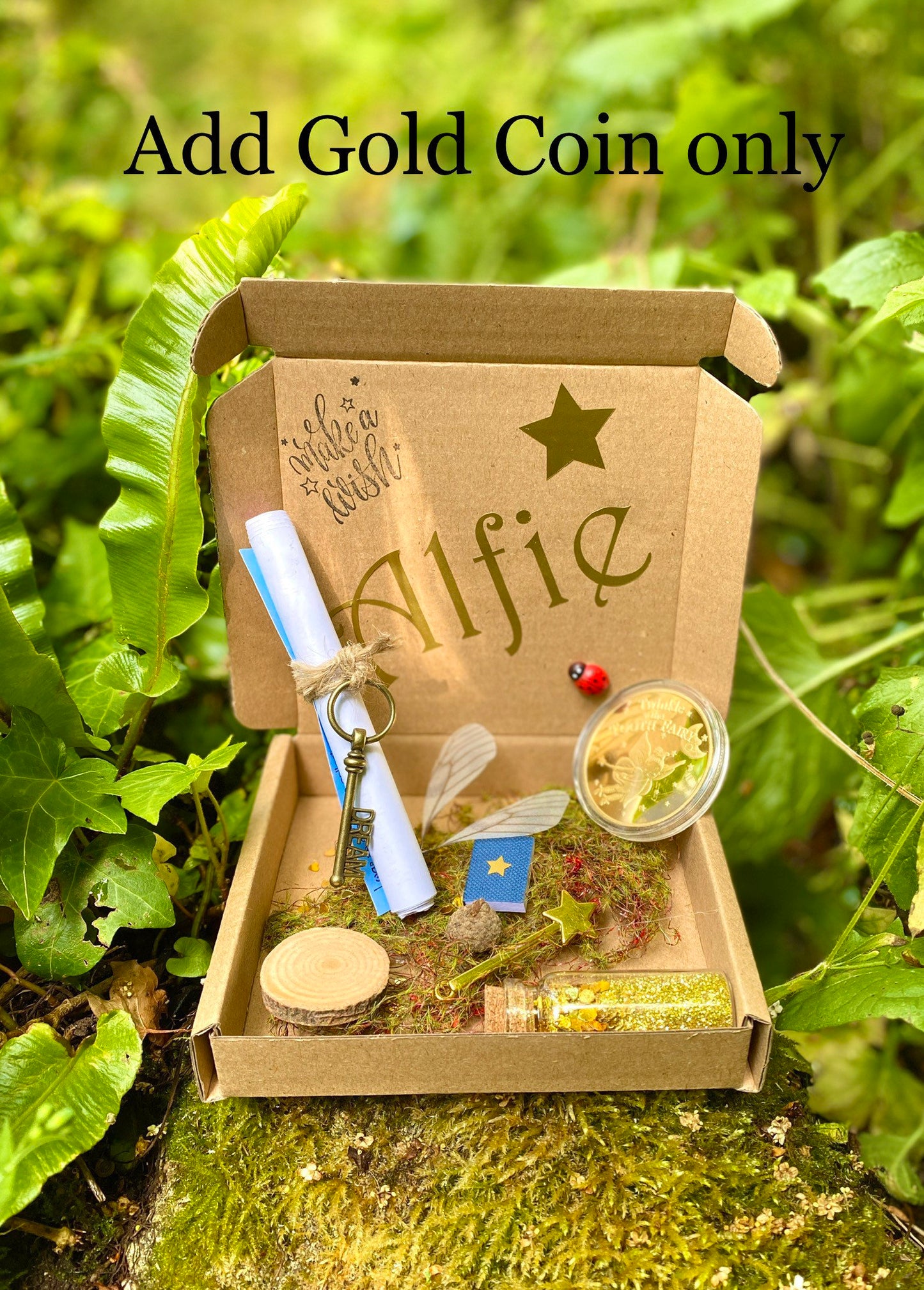 FIRST TOOTH Fairy Kit- Tooth Fairy Letter, Boys Tooth Fairy Gifts- custom letter, gold coin, wand, fairy dust & wings, book