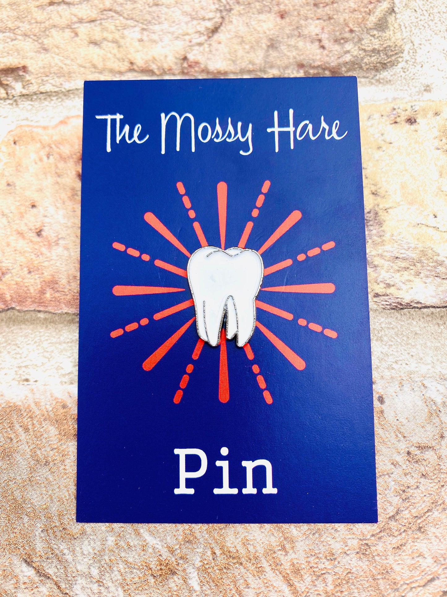 Eye enamel pin! Tooth enamel pin! Dentist badge, Optician badge