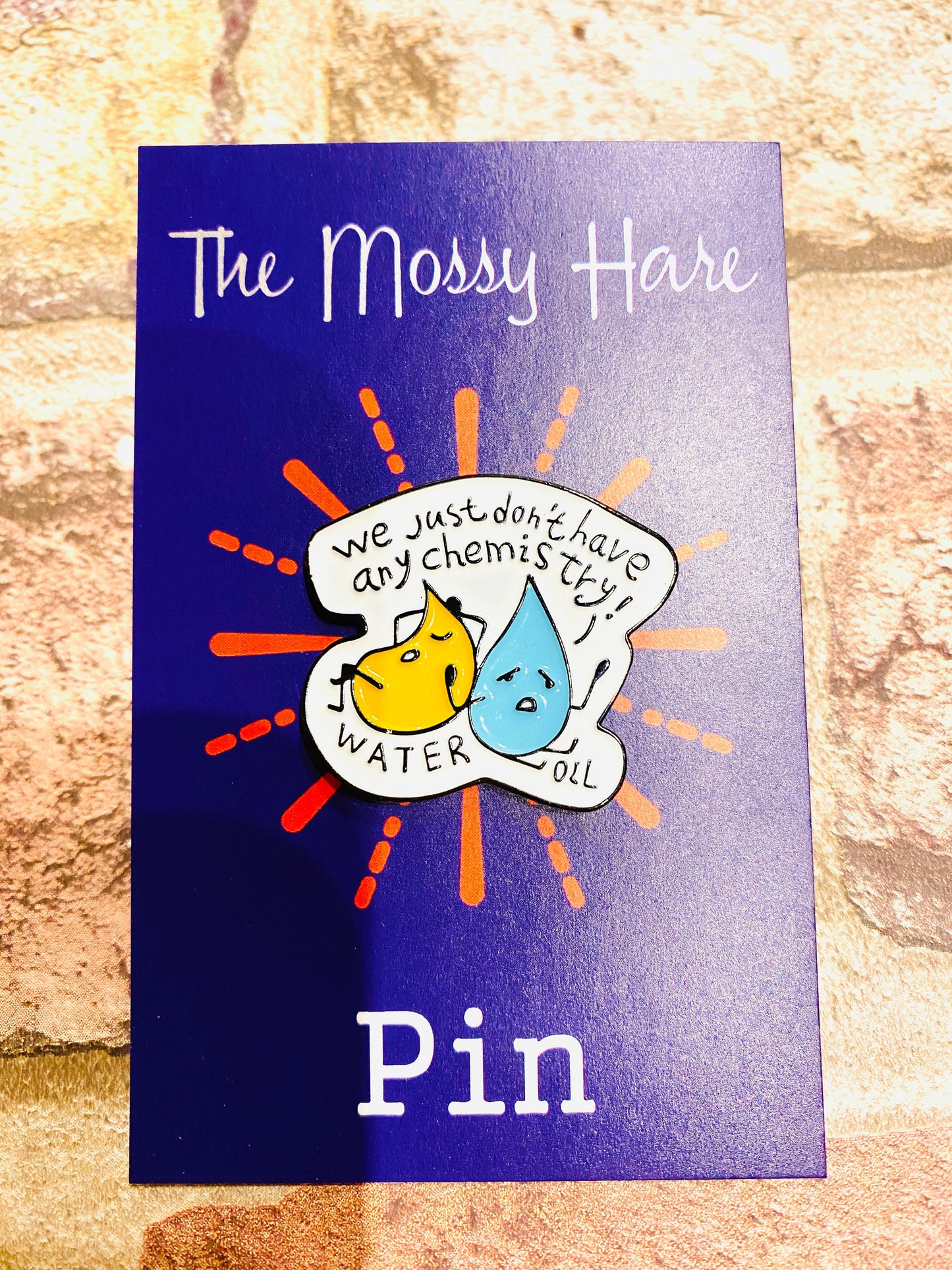Funny Chemistry Science Enamel Pin / Physics Enamel Pin- University Badge & Science waterproof stickers Scientist- chemist physicist gift