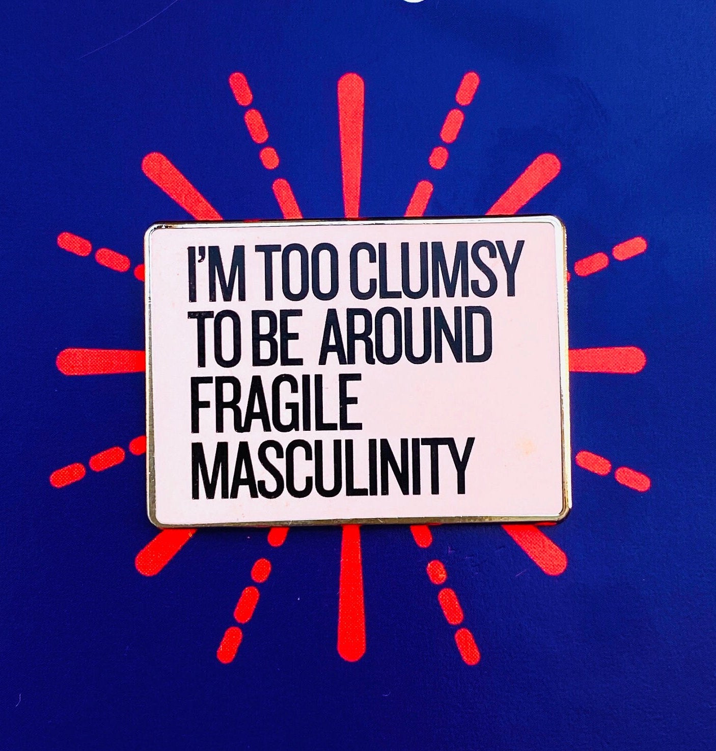 Feminist Enamel Pin! Humorous badge! Girl Power enamel pin