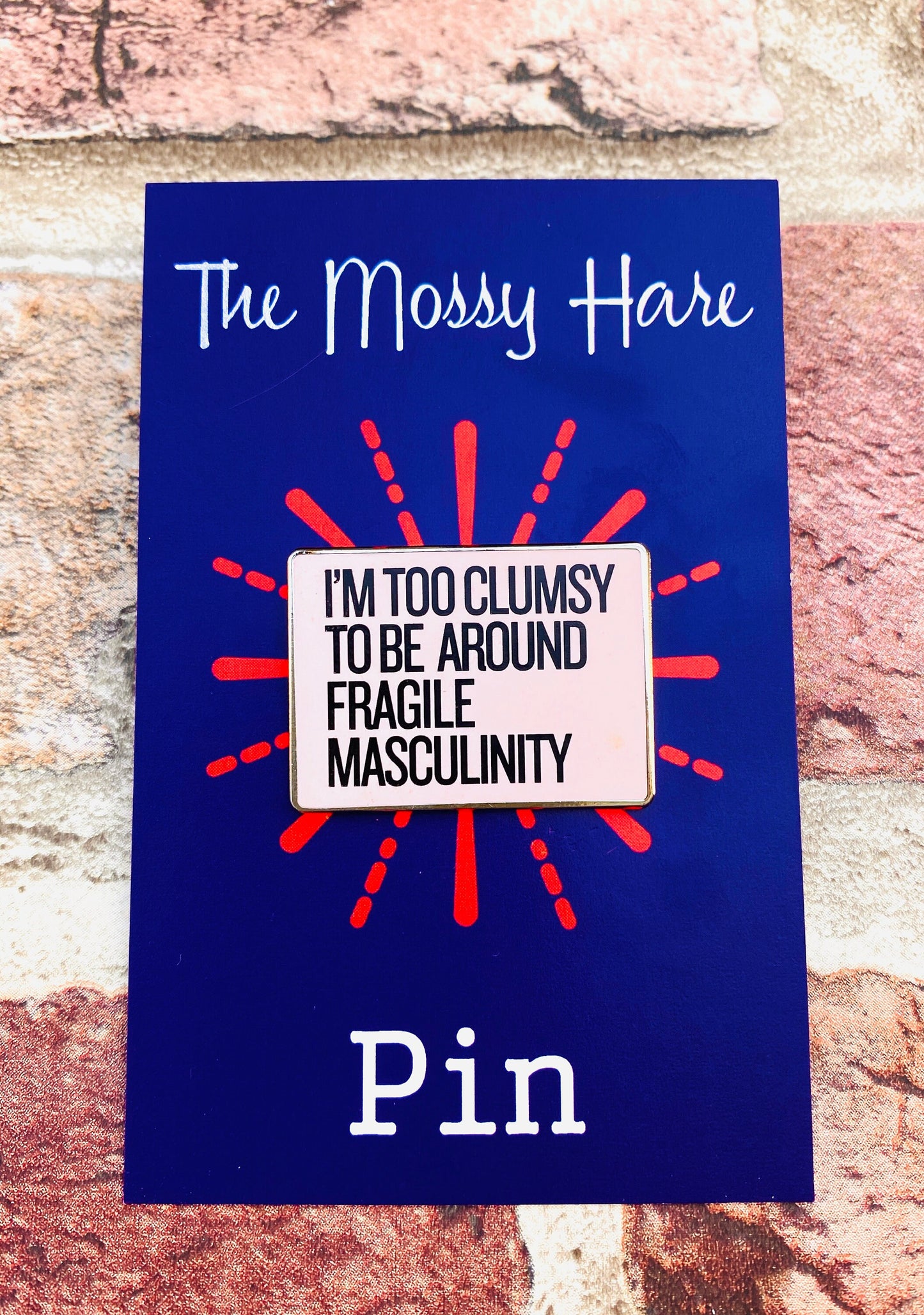Feminist Enamel Pin! Humorous badge! Girl Power enamel pin