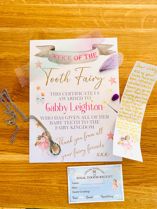 Final Milk Tooth Fairy, Last Tooth Collection Tooth Fairy - Final Tooth Collection Fairy Set- Tooth Fairy Gifts - Last Tooth Collection
