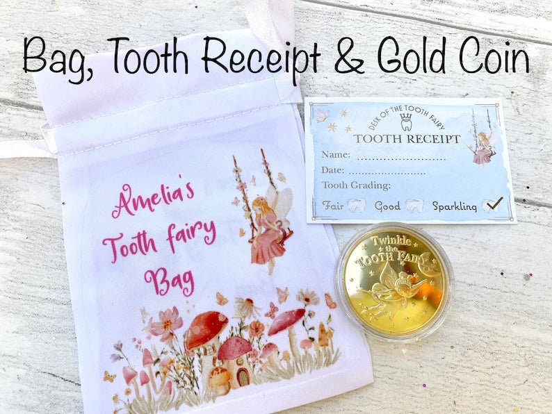 PERSONALISED Tooth Fairy Bag- Loose Tooth Fairy Bag for children to leave teeth in OR for Tooth Fairy gifts to be left in