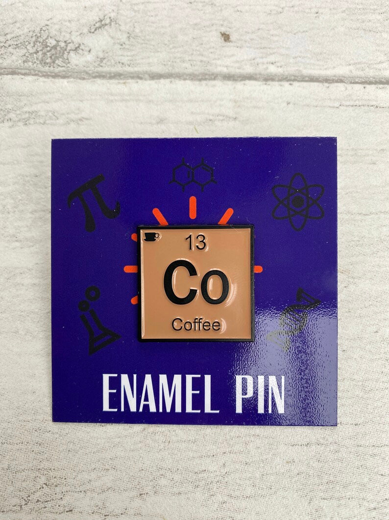 Funny Chemistry Science Enamel Pin / University Badge & waterproof stickers for laptops! Scientist- chemist- physicist gift box