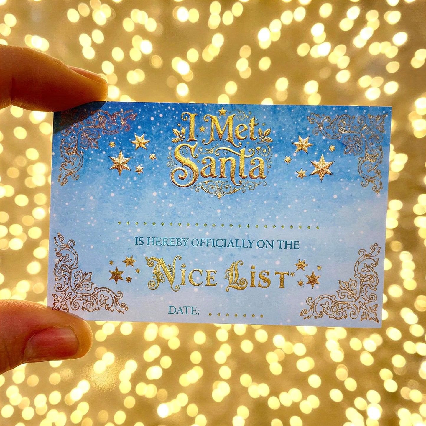 I Met Santa Grotto Nice List Certificates