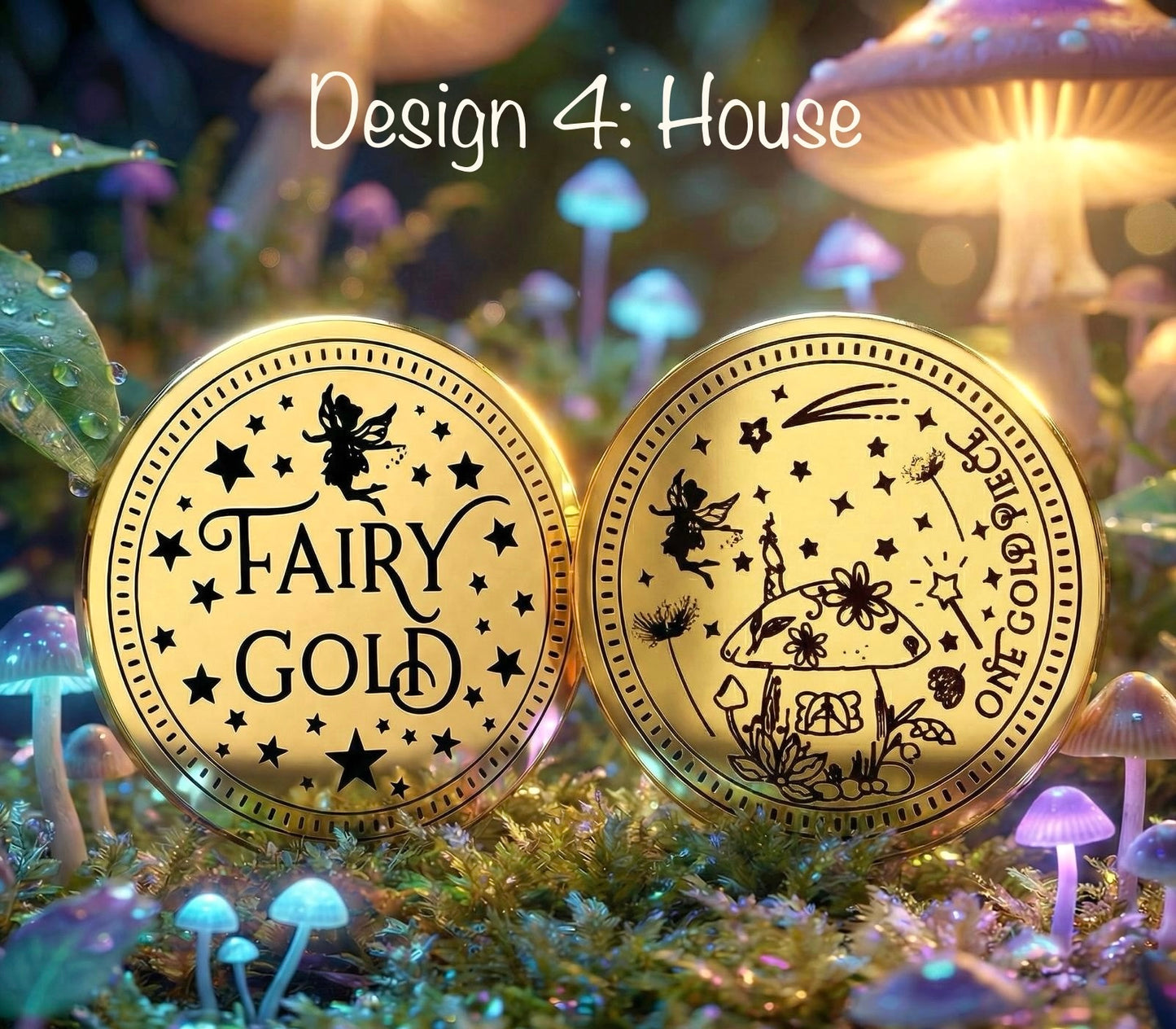 Fairy Gold Coin- Gift from the Tooth Fairy, Dummy Fairy or Garden Fairies!