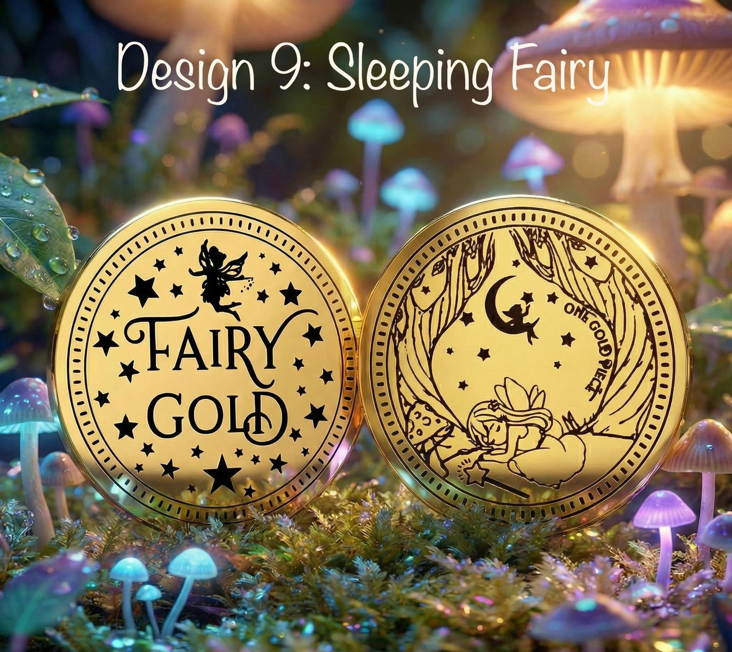 Fairy Gold Coin- Gift from the Tooth Fairy, Dummy Fairy or Garden Fairies!